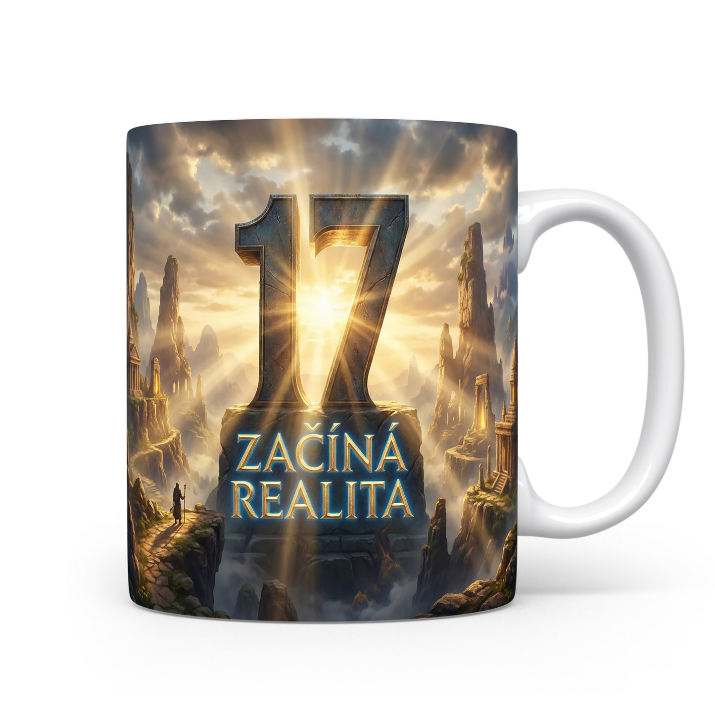 Hrnček s nápisem 17 ZAČÍNÁ REALITA