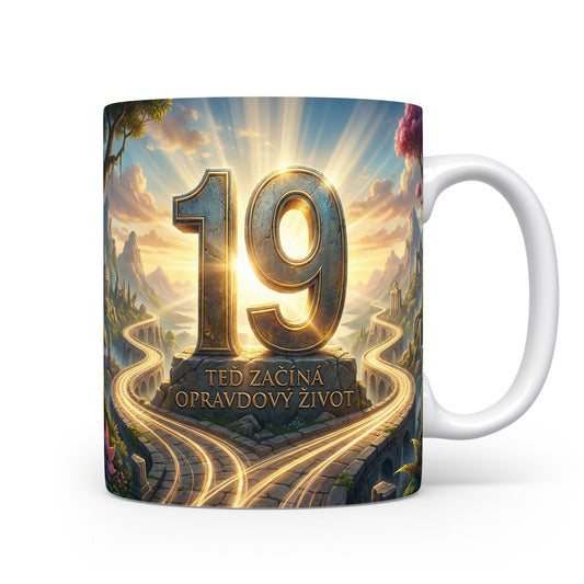 Narozeninový hrnek s číslem 19