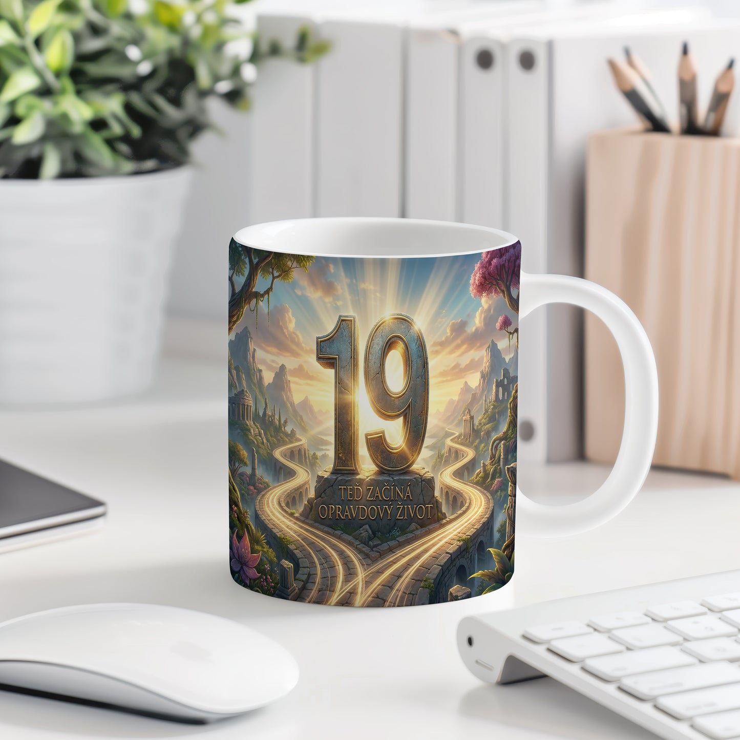 Narozeninový hrnek 19 let – TEĎ ZAČÍNÁ OPRAVDOVÝ ŽIVOT