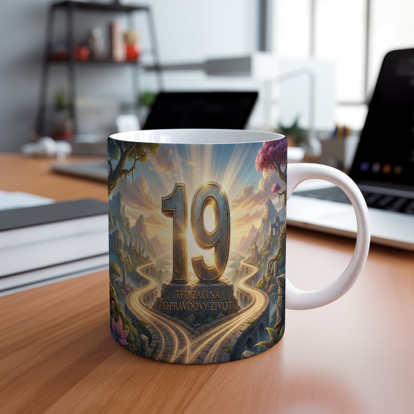 Narozeninový hrnek 19 let – TEĎ ZAČÍNÁ OPRAVDOVÝ ŽIVOT
