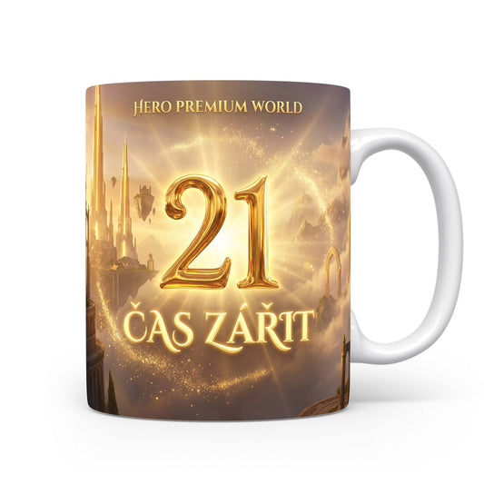 Hrnček s nápisem ČAS ZÁŘIT