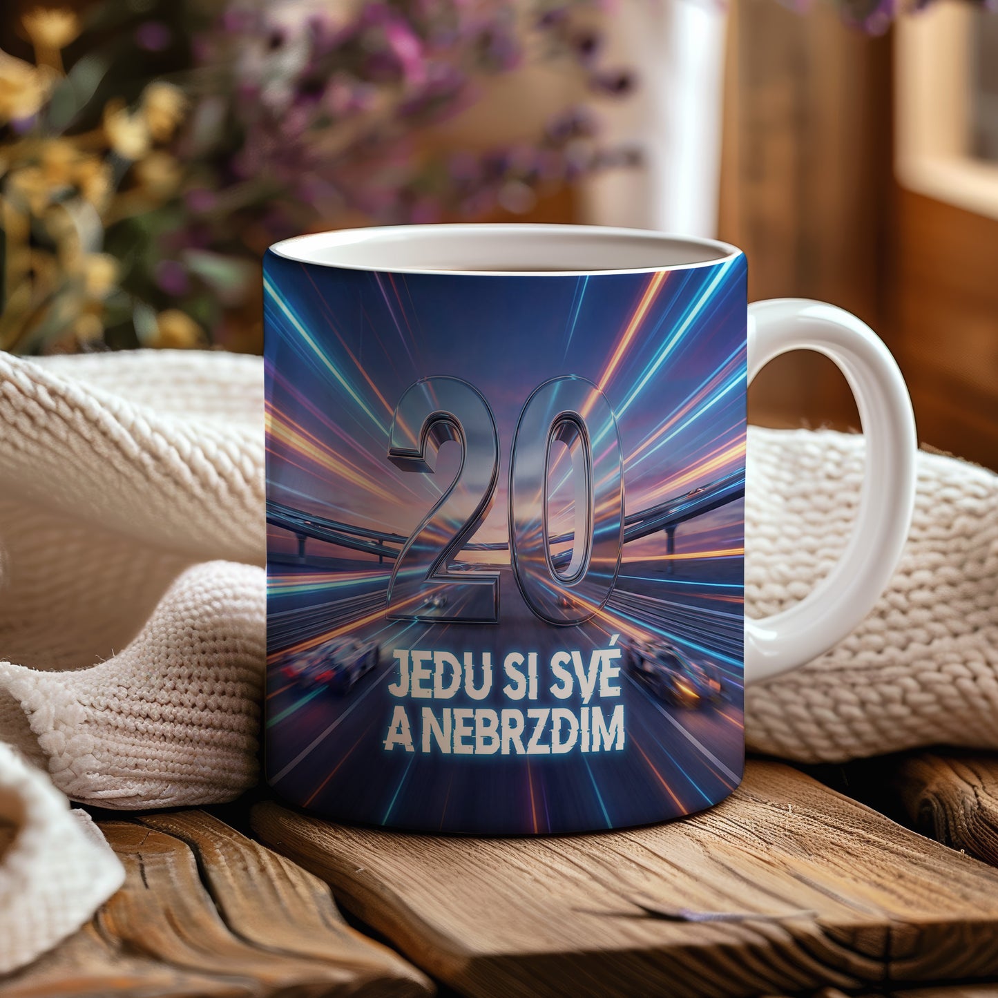 Narozeninový hrnek 20 let – JEDU SI SVÉ A NEBRZDÍM