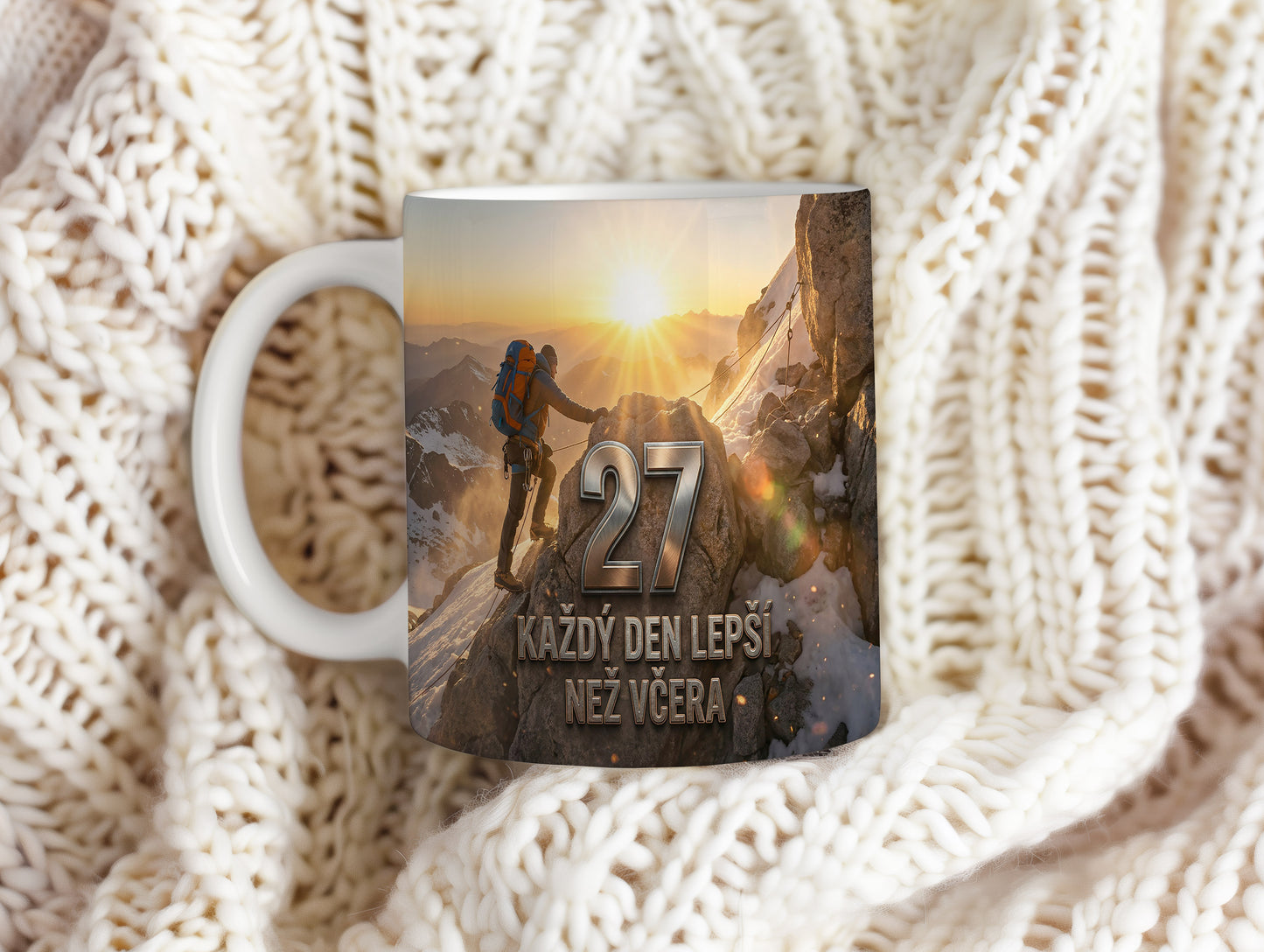 Narozeninový hrnek 27 let – KAŽDÝ DEN LEPŠÍ NEŽ VČERA