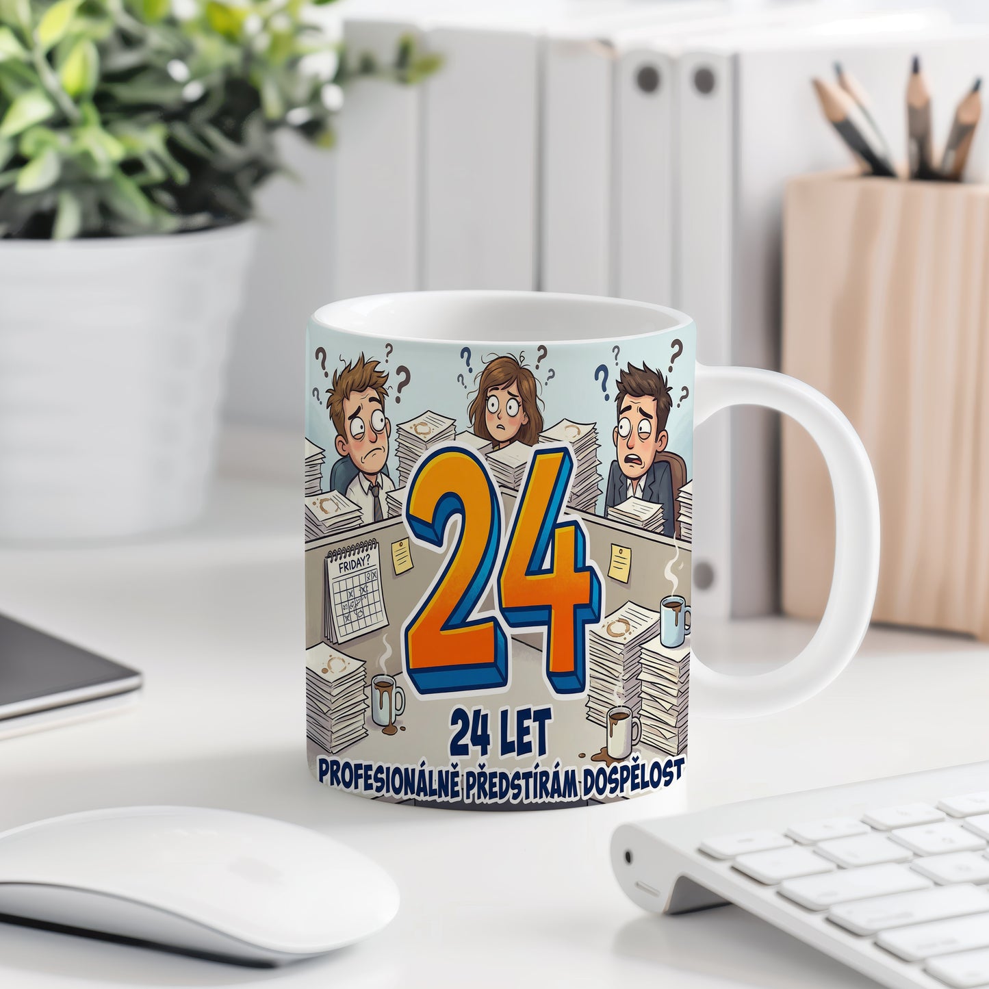 Narozeninový hrnek 24 let – PROFESIONÁLNĚ PŘEDSTÍRÁM DOSPĚLOST