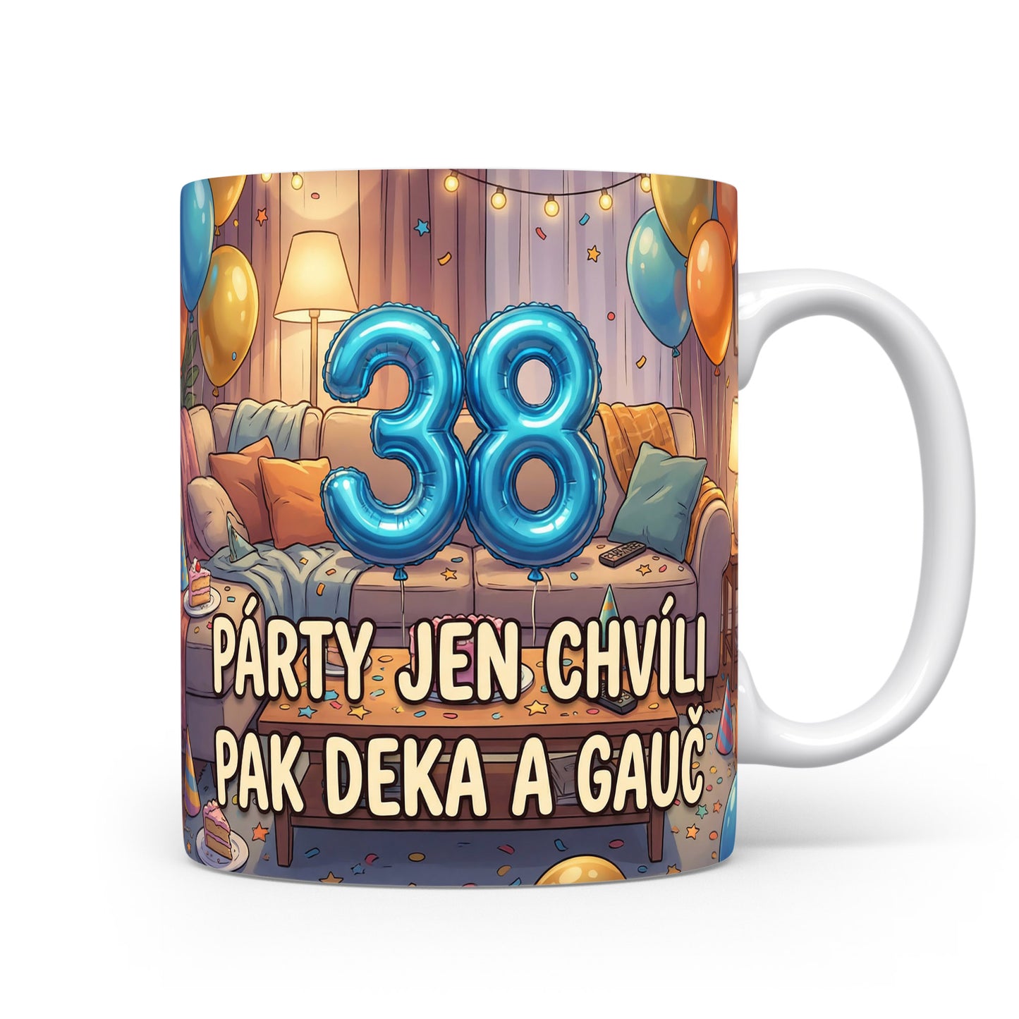 Narozeninový hrnek s věkem 38