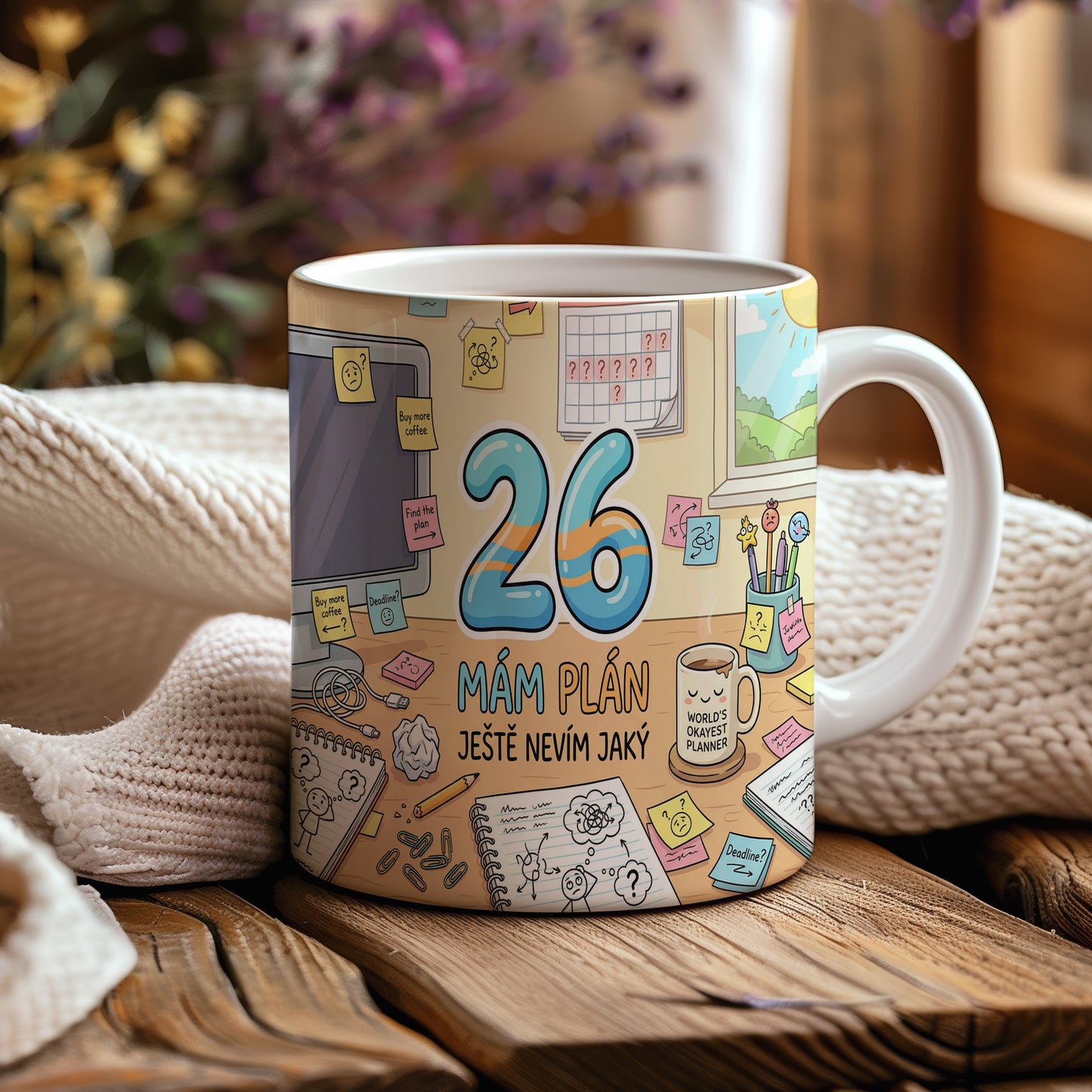 Narozeninový hrnek 26 let – MÁM PLÁN JEŠTĚ NEVÍM JAKÝ