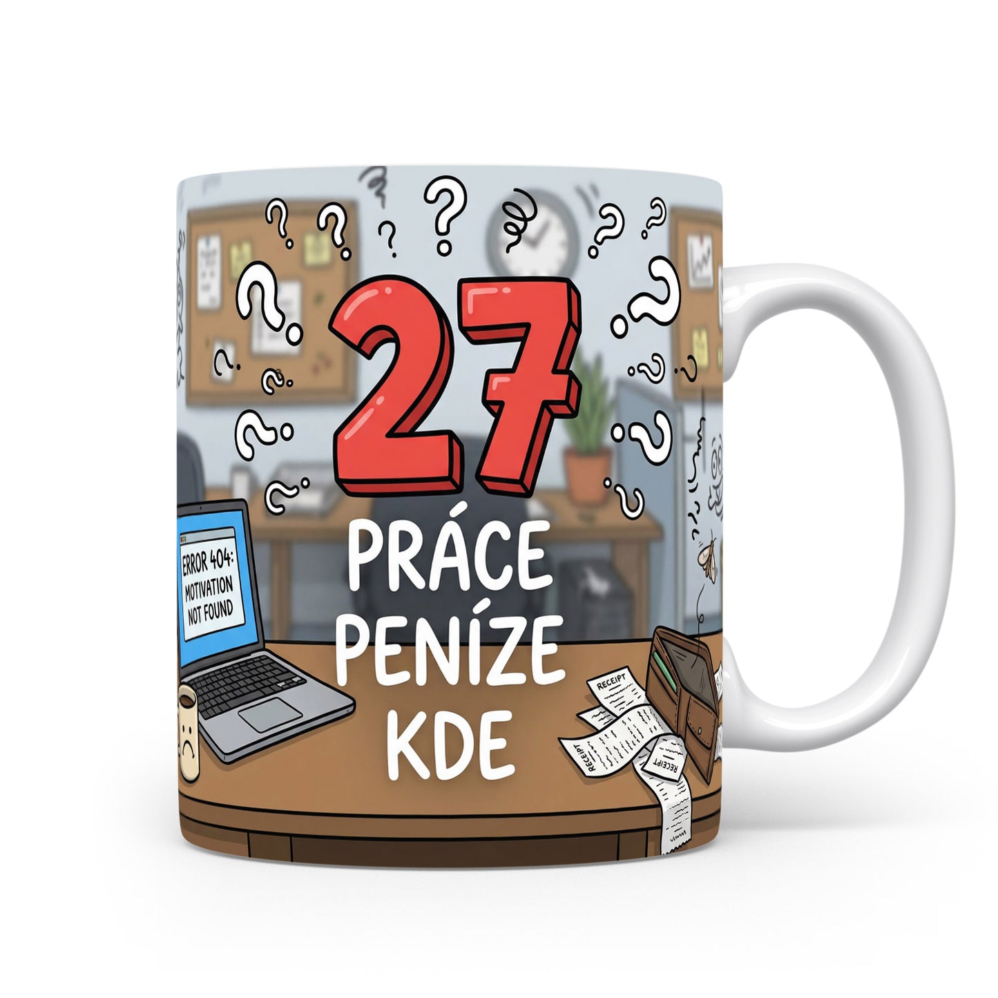 Narozeninový hrnek s číslem 27 a vtipnou hláškou