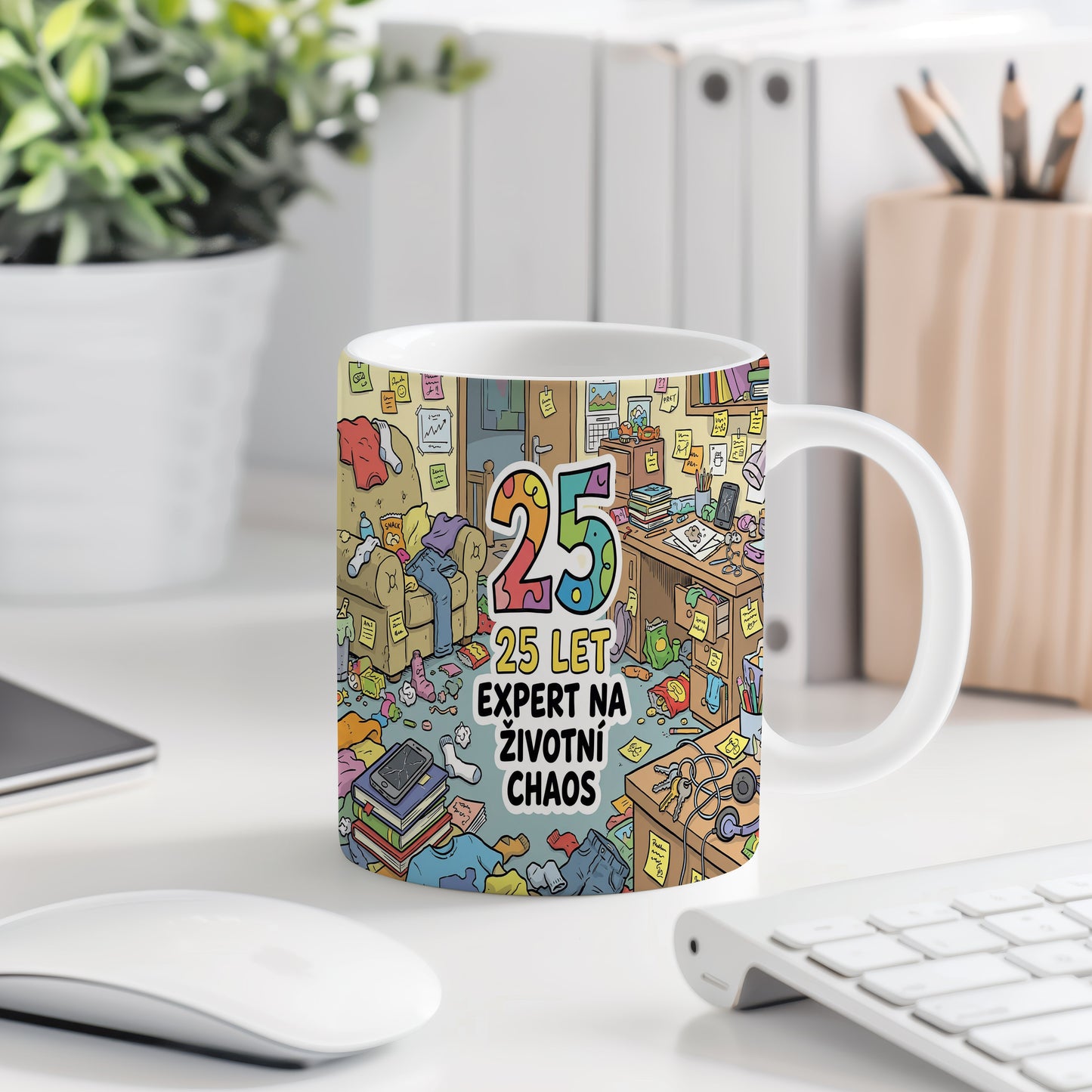 Narozeninový hrnek 25 let – EXPERT NA ŽIVOTNÍ CHAOS