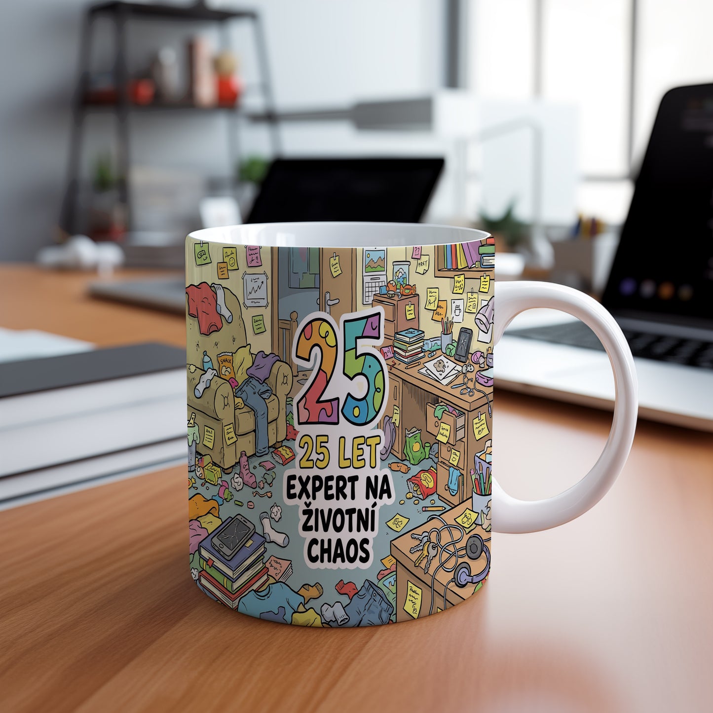 Narozeninový hrnek 25 let – EXPERT NA ŽIVOTNÍ CHAOS