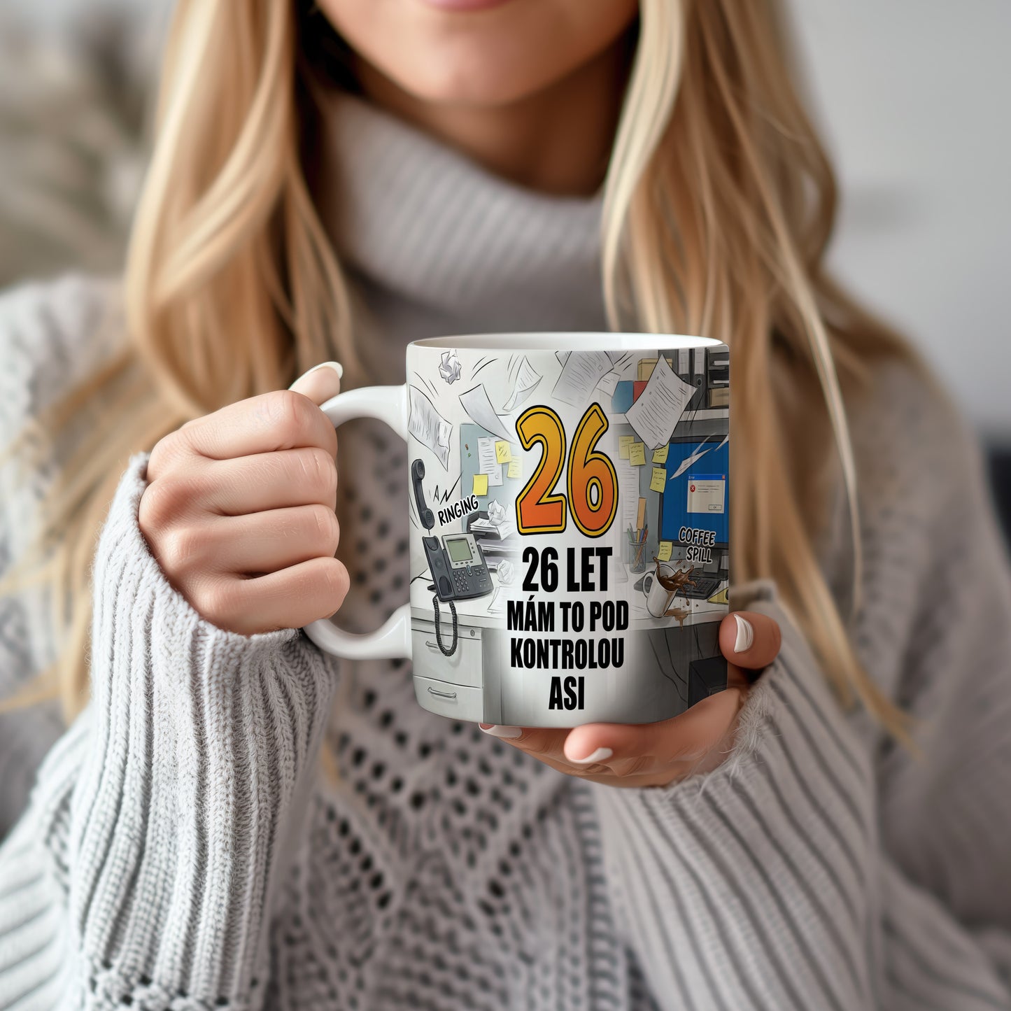Narozeninový hrnek 26 let – 26 LET MÁM TO POD KONTROLOU ASI