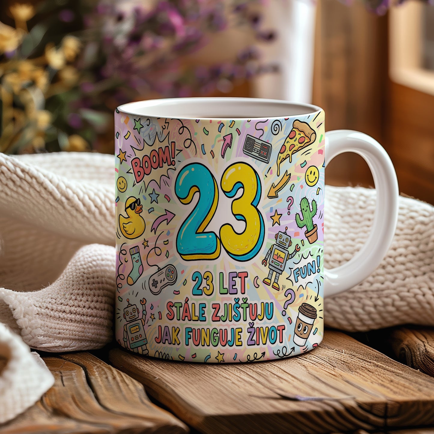 Narozeninový hrnek 23 let – 23 LET STÁLE ZJIŠŤUJU JAK FUNGUJE ŽIVOT
