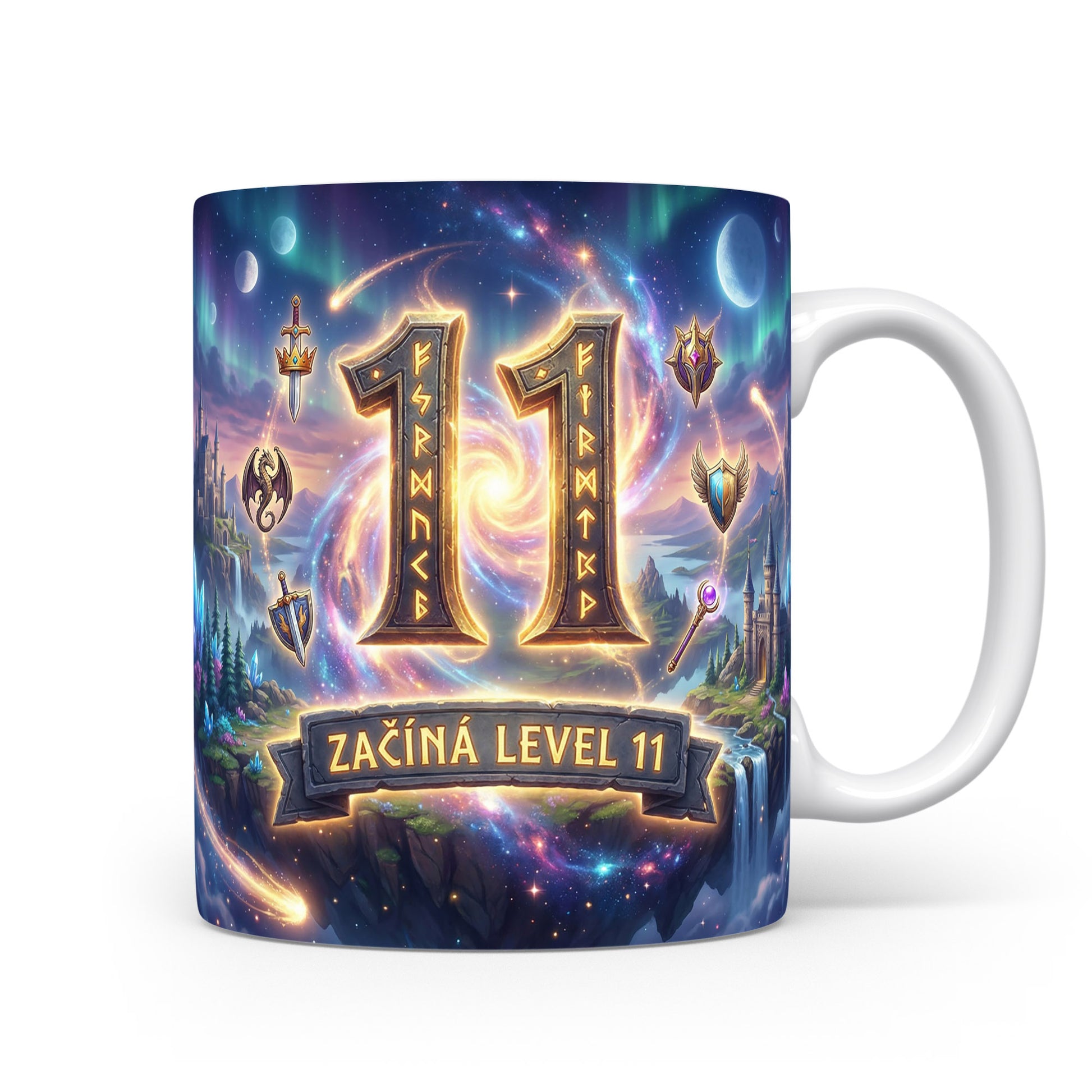 Hrnček s nápisem ZAČÍNÁ LEVEL 11
