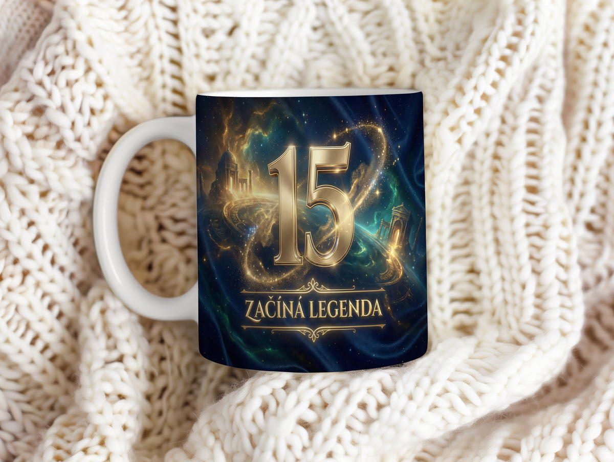 Narozeninový hrnek 15 let – ZAČÍNÁ LEGENDA