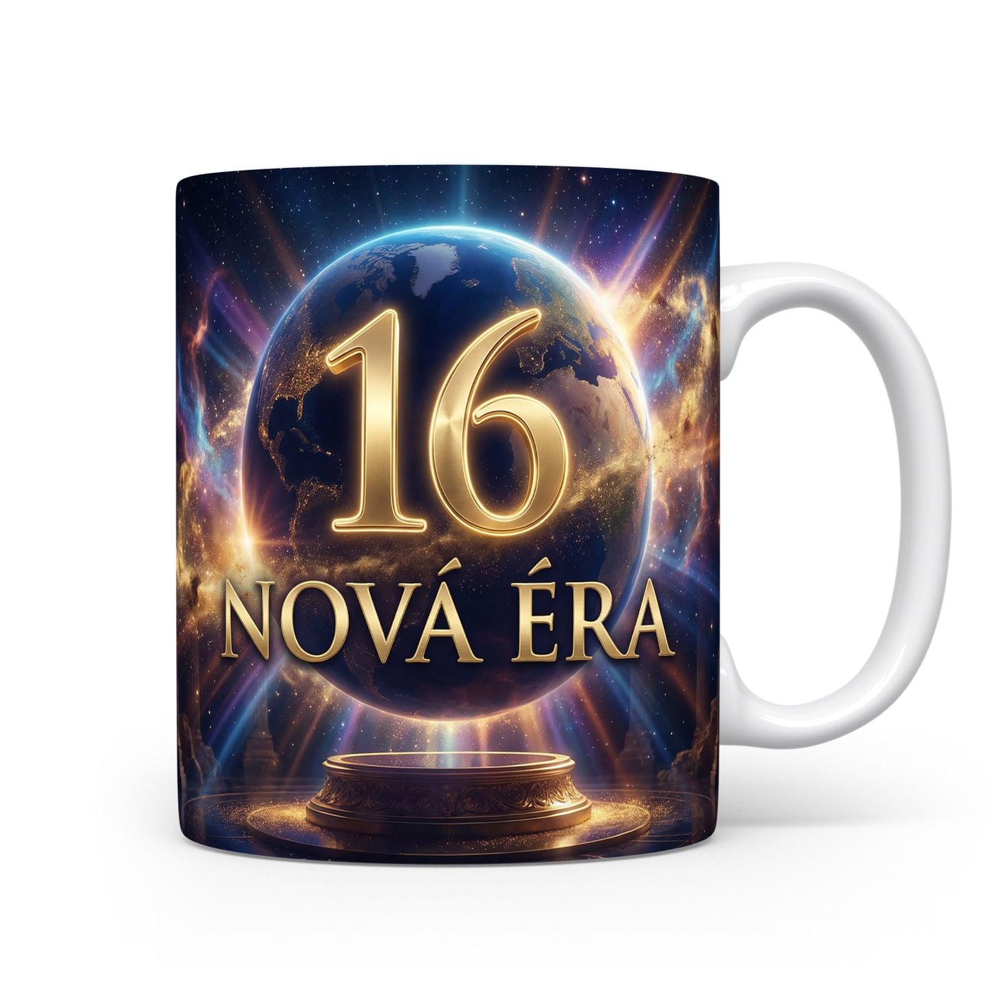 Hrnček s číslem 16 a nápisem Nová éra