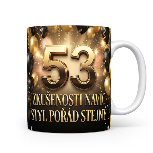 Narozeninový hrnek s číslem 53