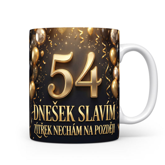 Narozeninový hrnek s věkem 54