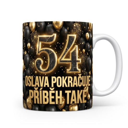 Narozeninový hrnek s věkem 54