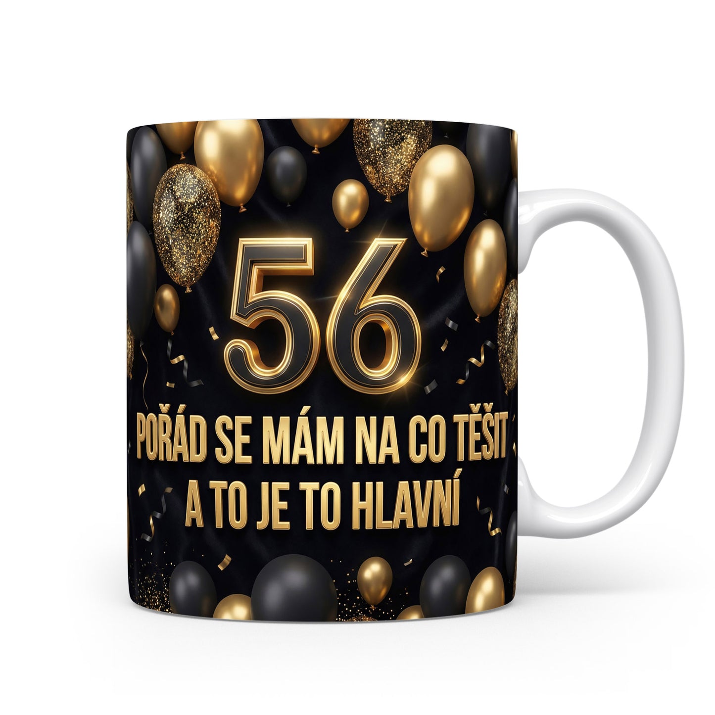 Narozeninový hrnek s věkem 56