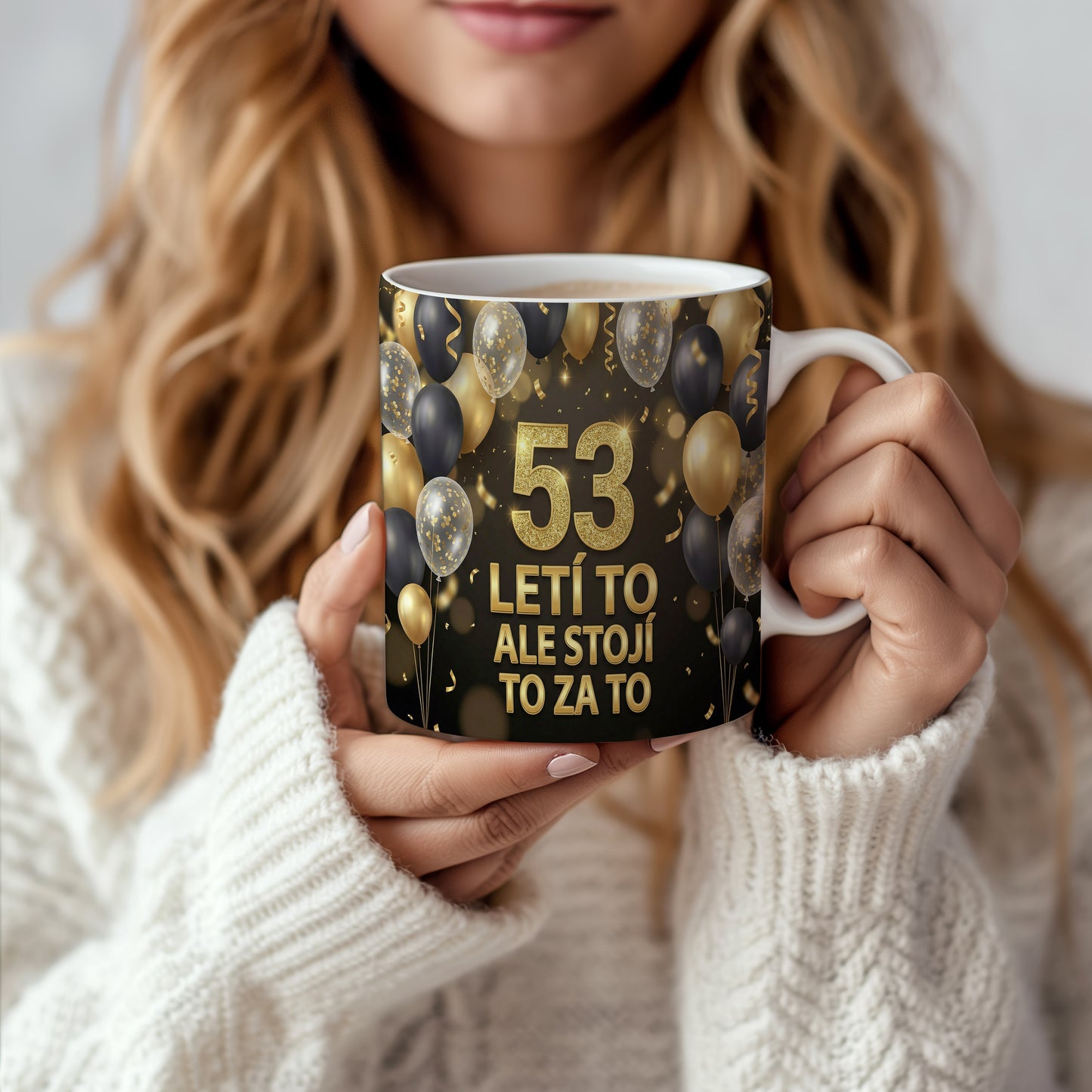Narozeninový hrnek 53 let – LETÍ TO ALE STOJÍ TO ZA TO