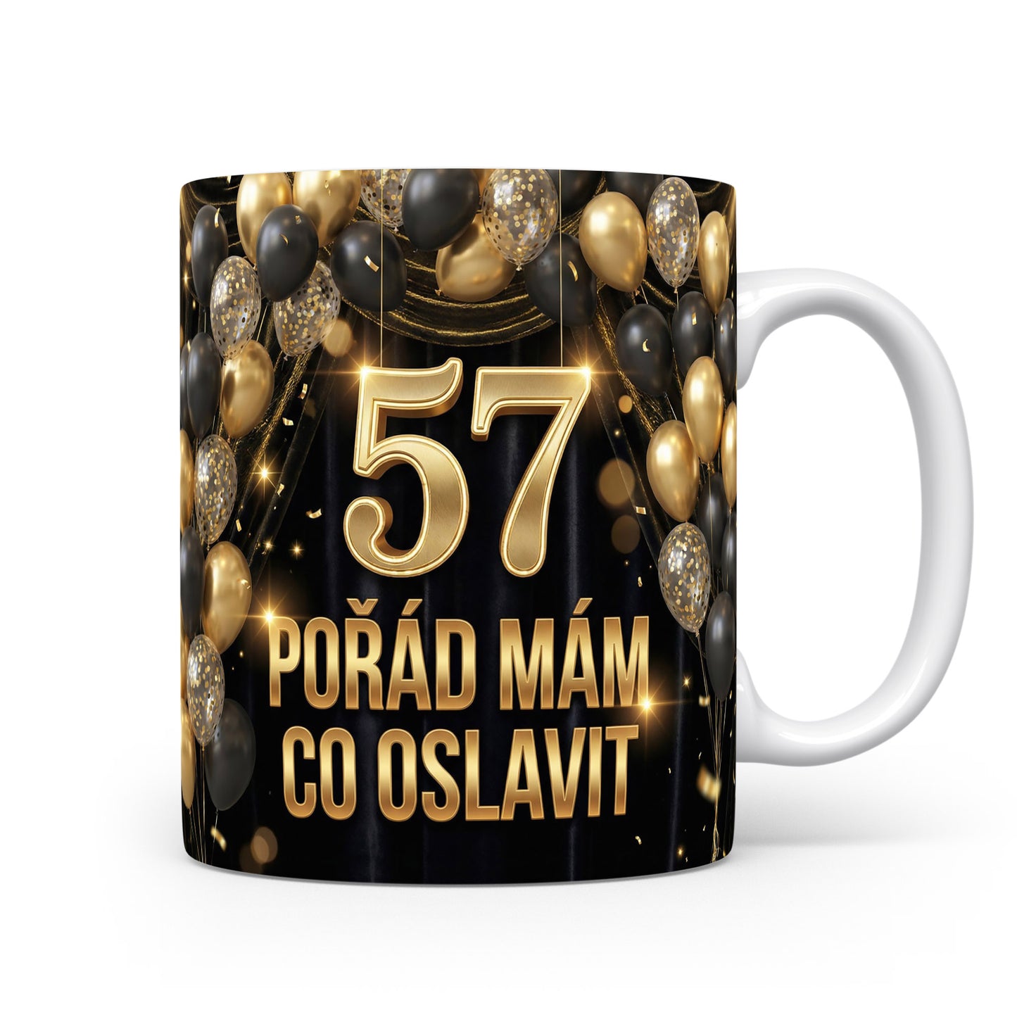 Narozeninový hrnek s věkem 57