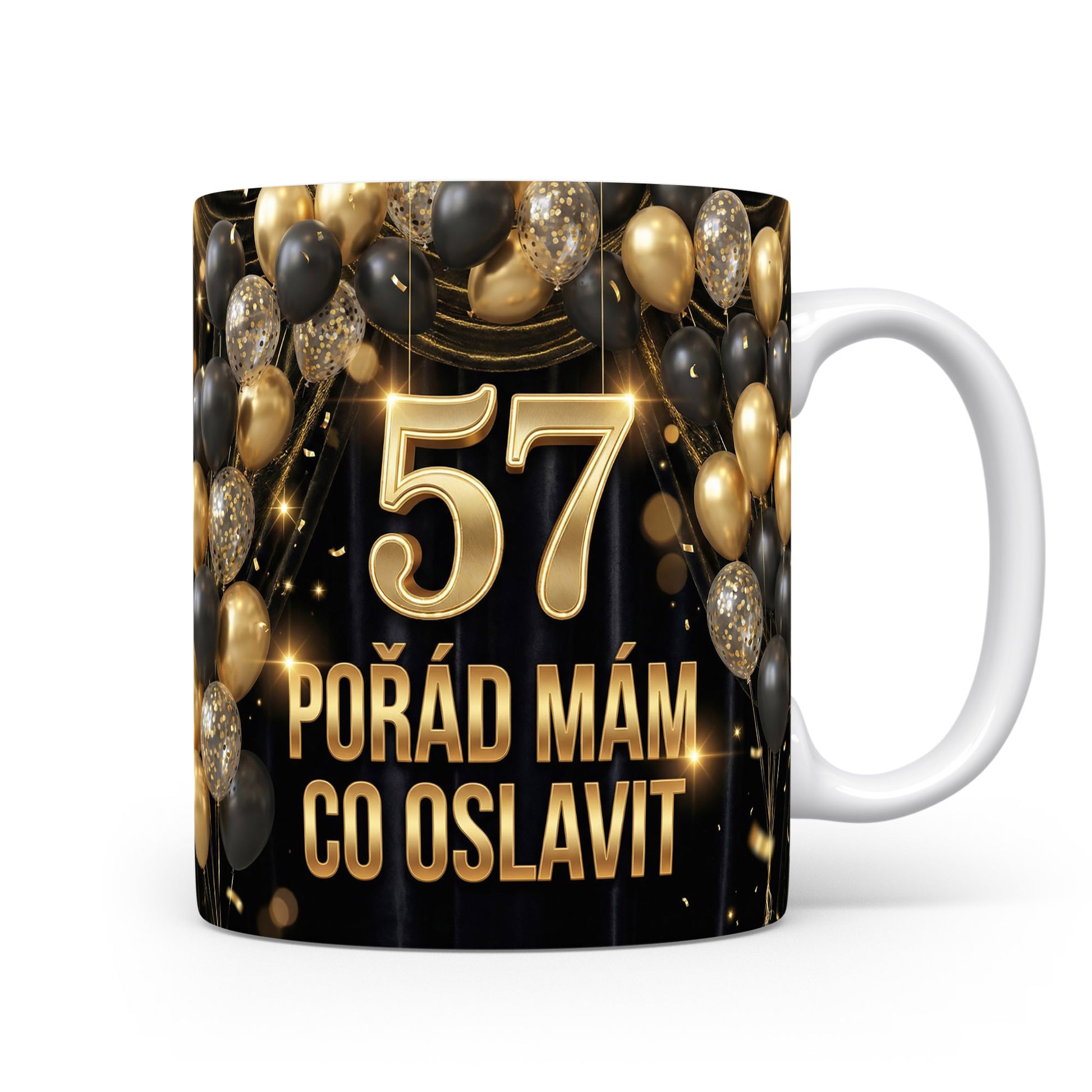 Narozeninový hrnek s věkem 57