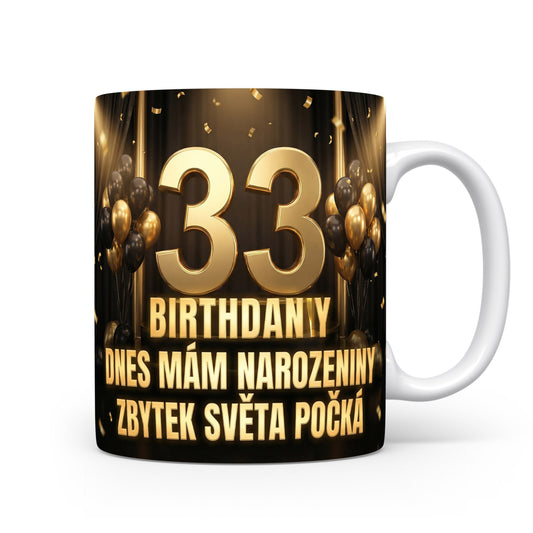 Narozeninový hrnek s číslem 33