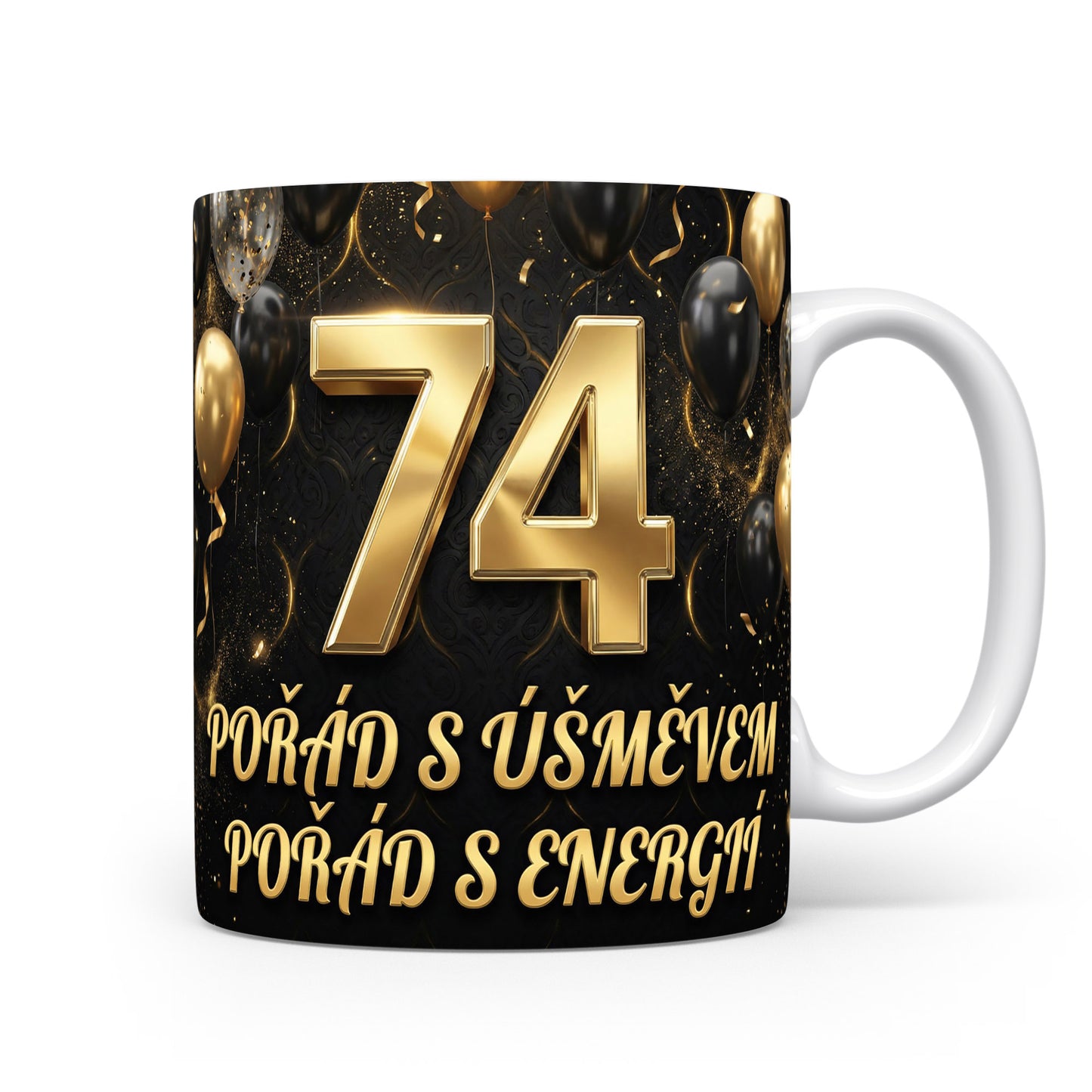 Narozeninový hrnek s číslem 74