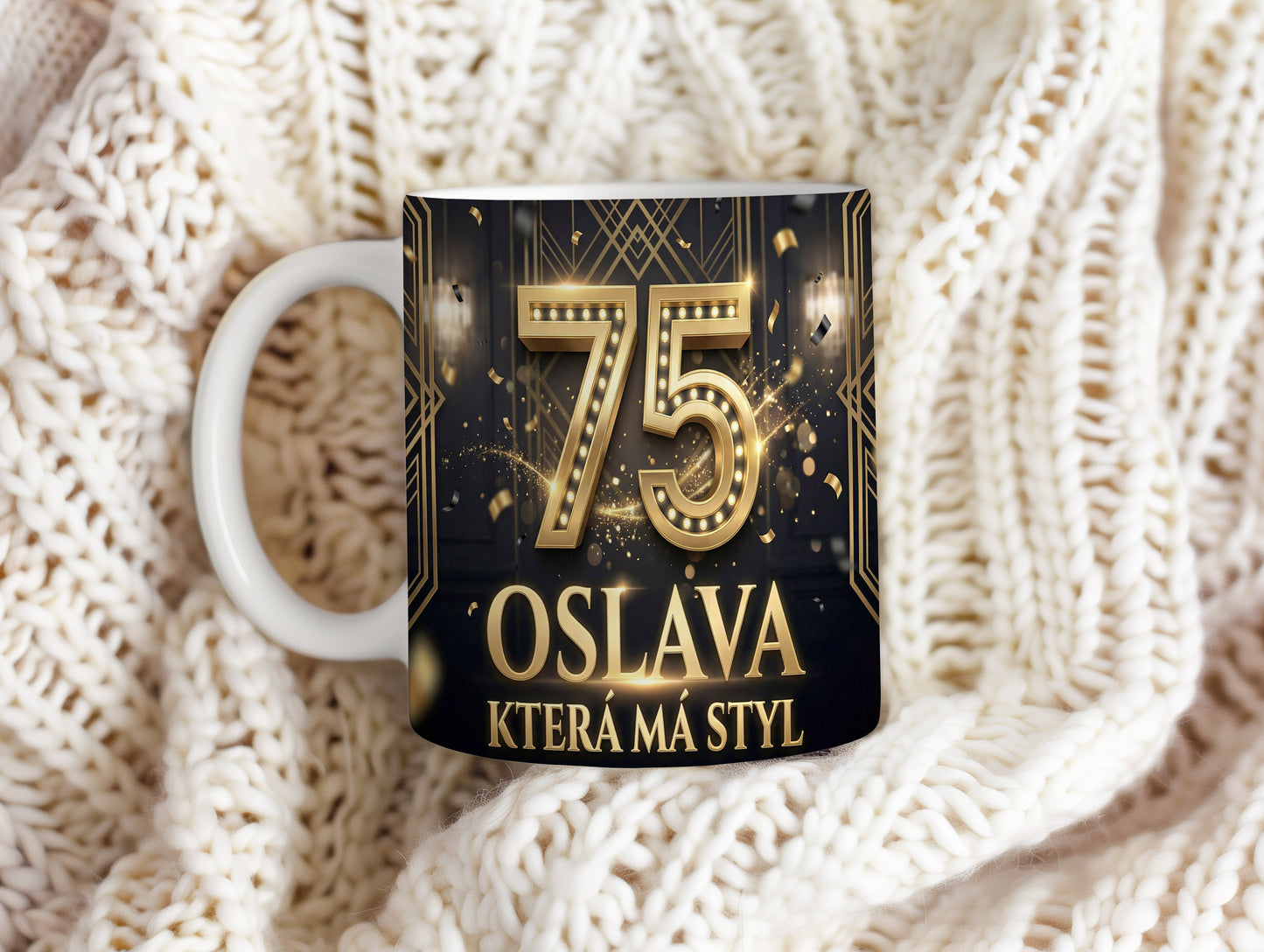 Narozeninový hrnek 75 let – OSLAVA KTERÁ MÁ STYL