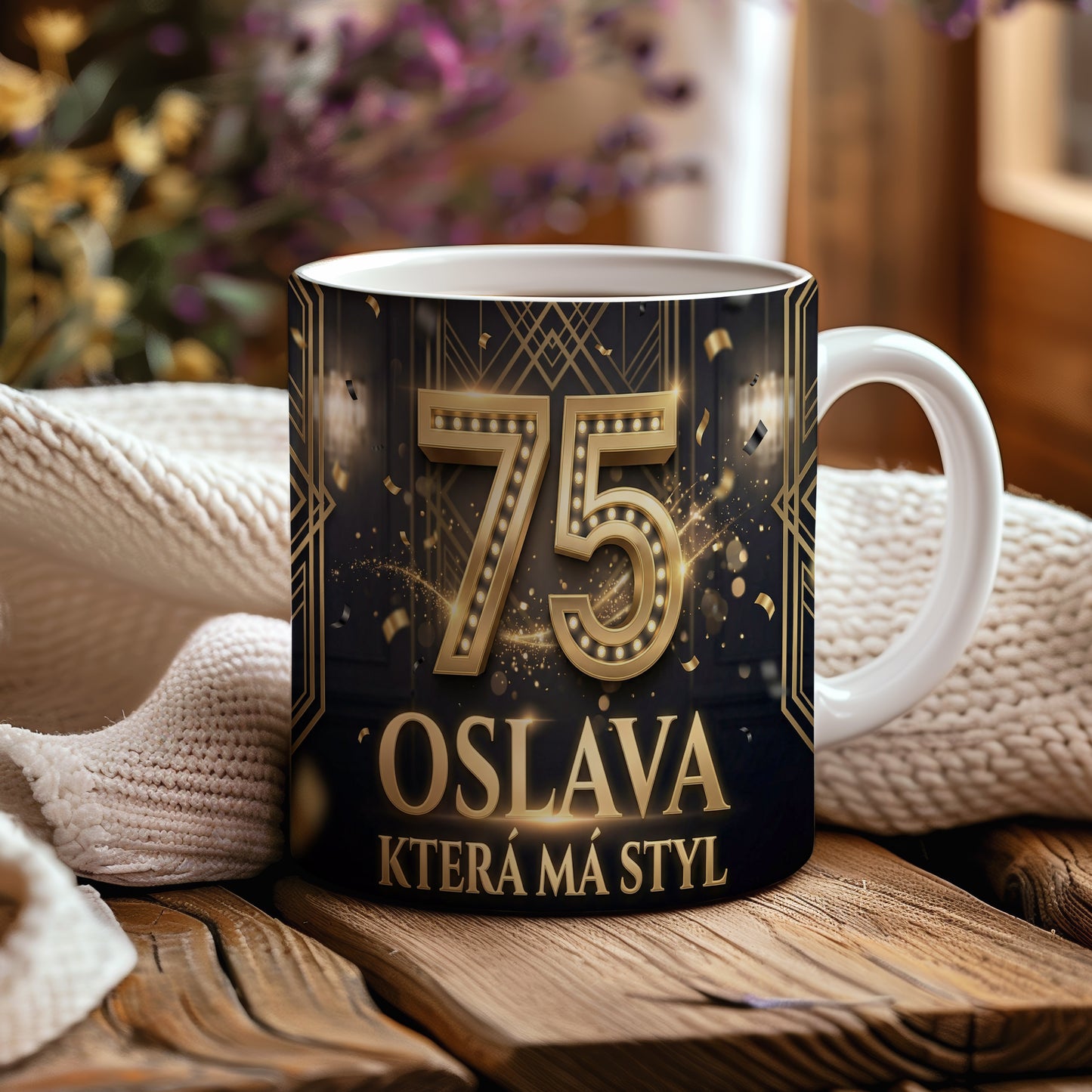 Narozeninový hrnek 75 let – OSLAVA KTERÁ MÁ STYL