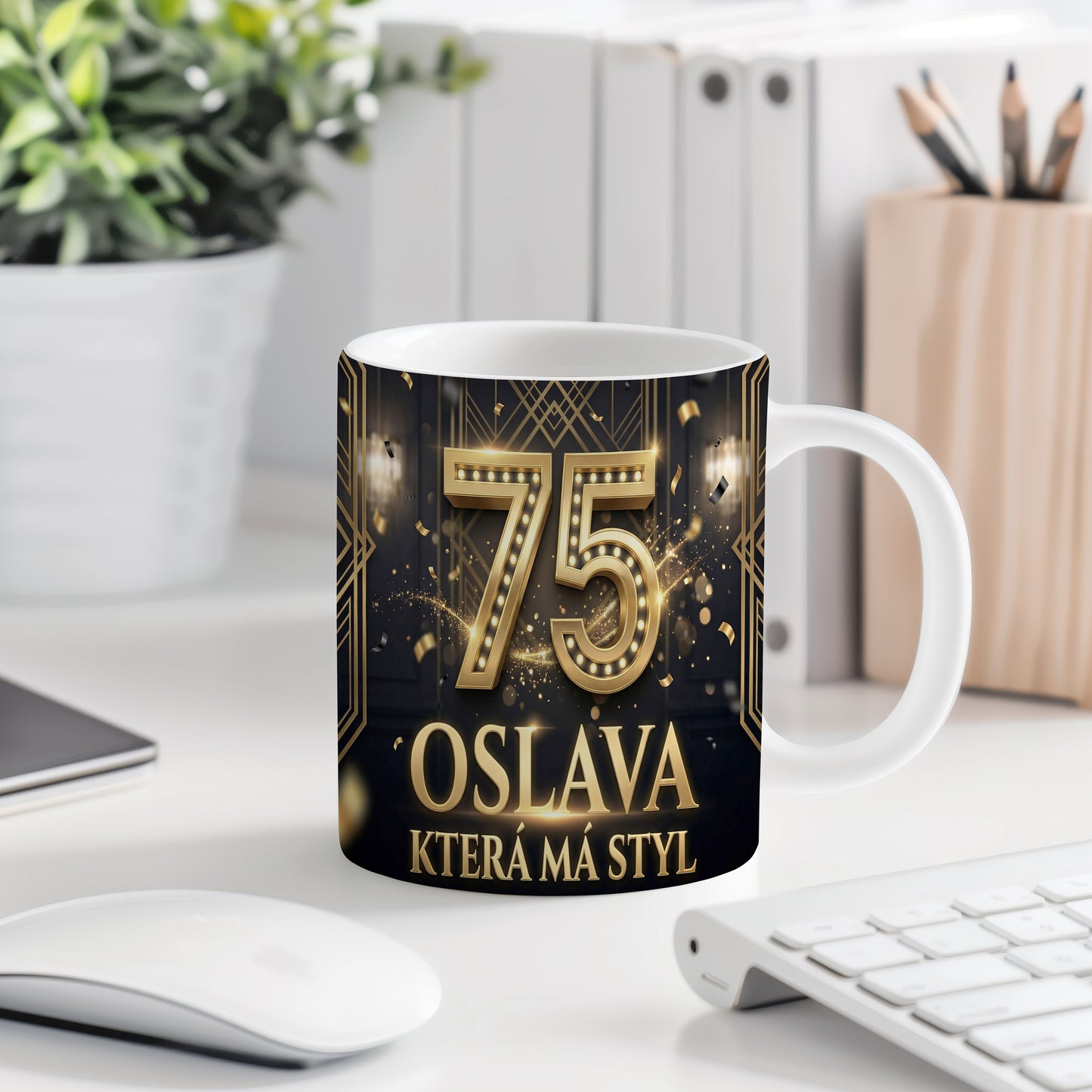 Narozeninový hrnek 75 let – OSLAVA KTERÁ MÁ STYL