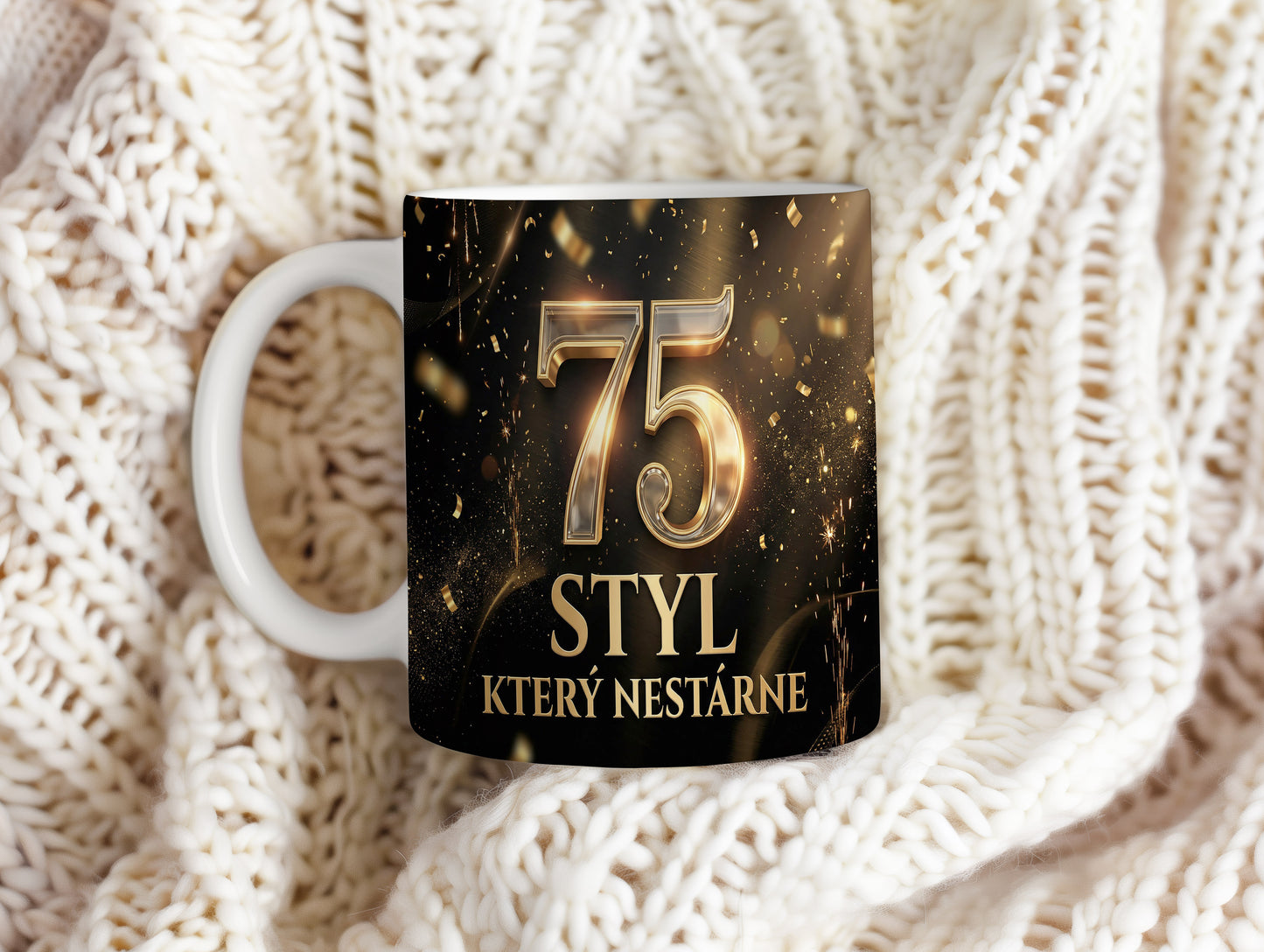 Narozeninový hrnek 75 let – STYL KTERÝ NESTÁRNE