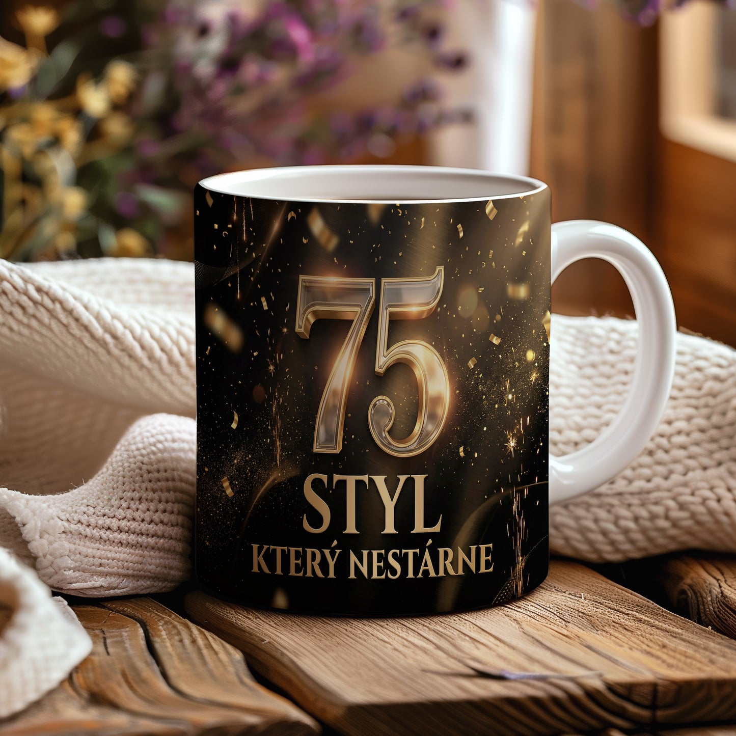 Narozeninový hrnek 75 let – STYL KTERÝ NESTÁRNE