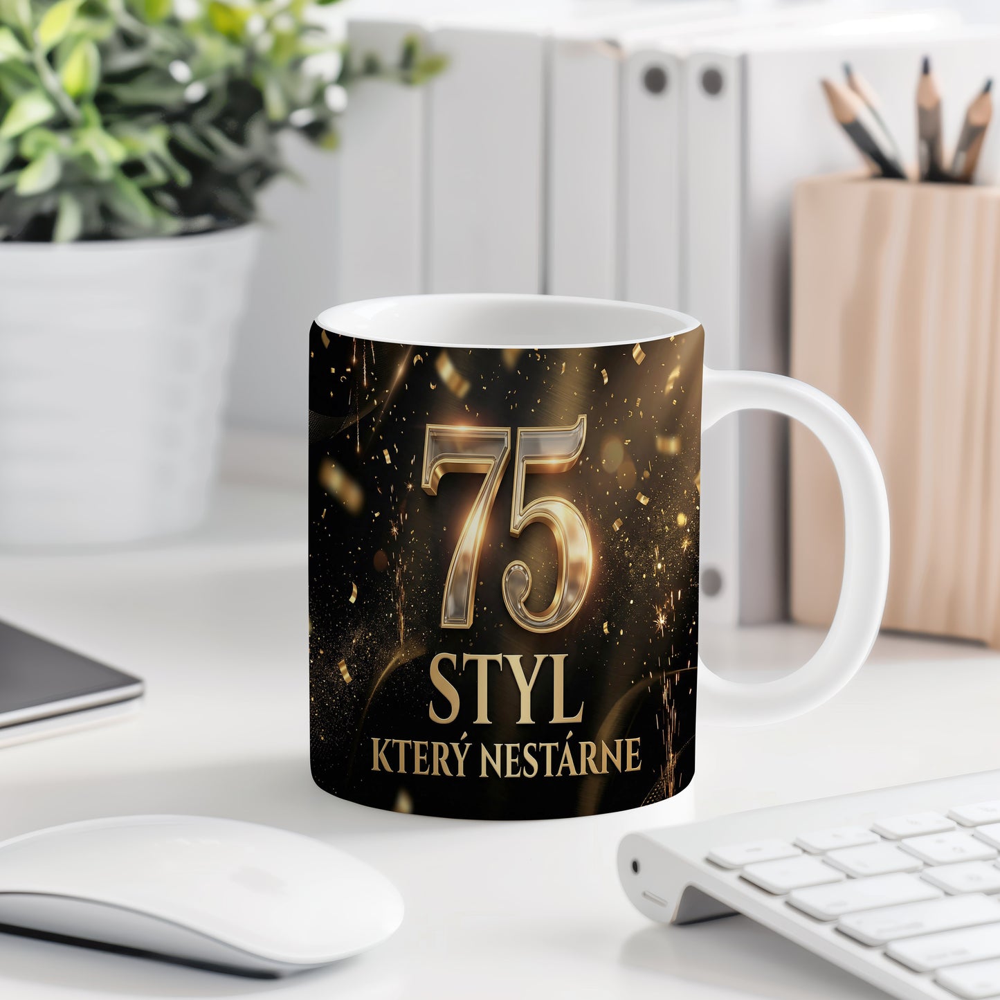 Narozeninový hrnek 75 let – STYL KTERÝ NESTÁRNE
