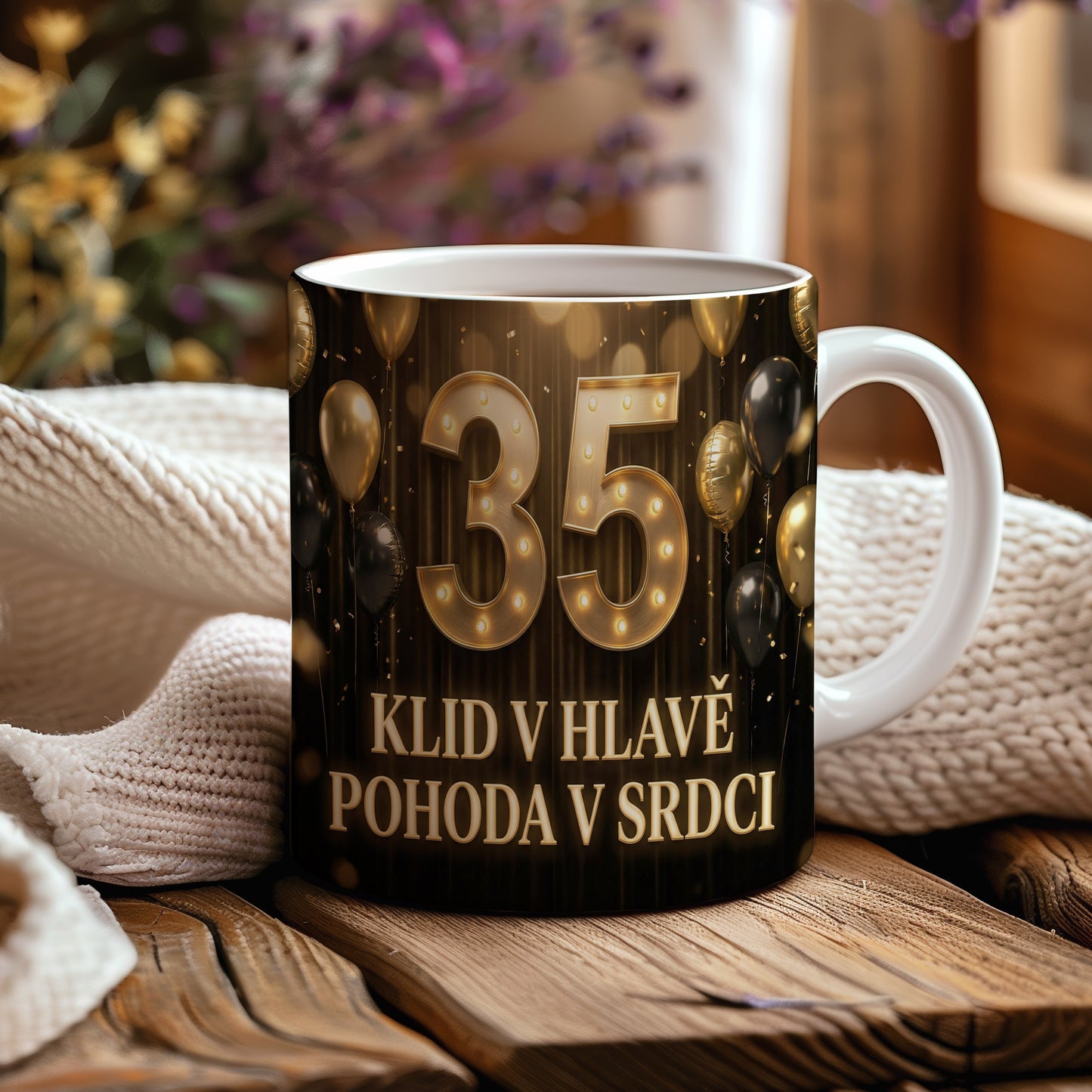 Narozeninový hrnek 35 let – KLID V HLAVĚ POHODA V SRDCI