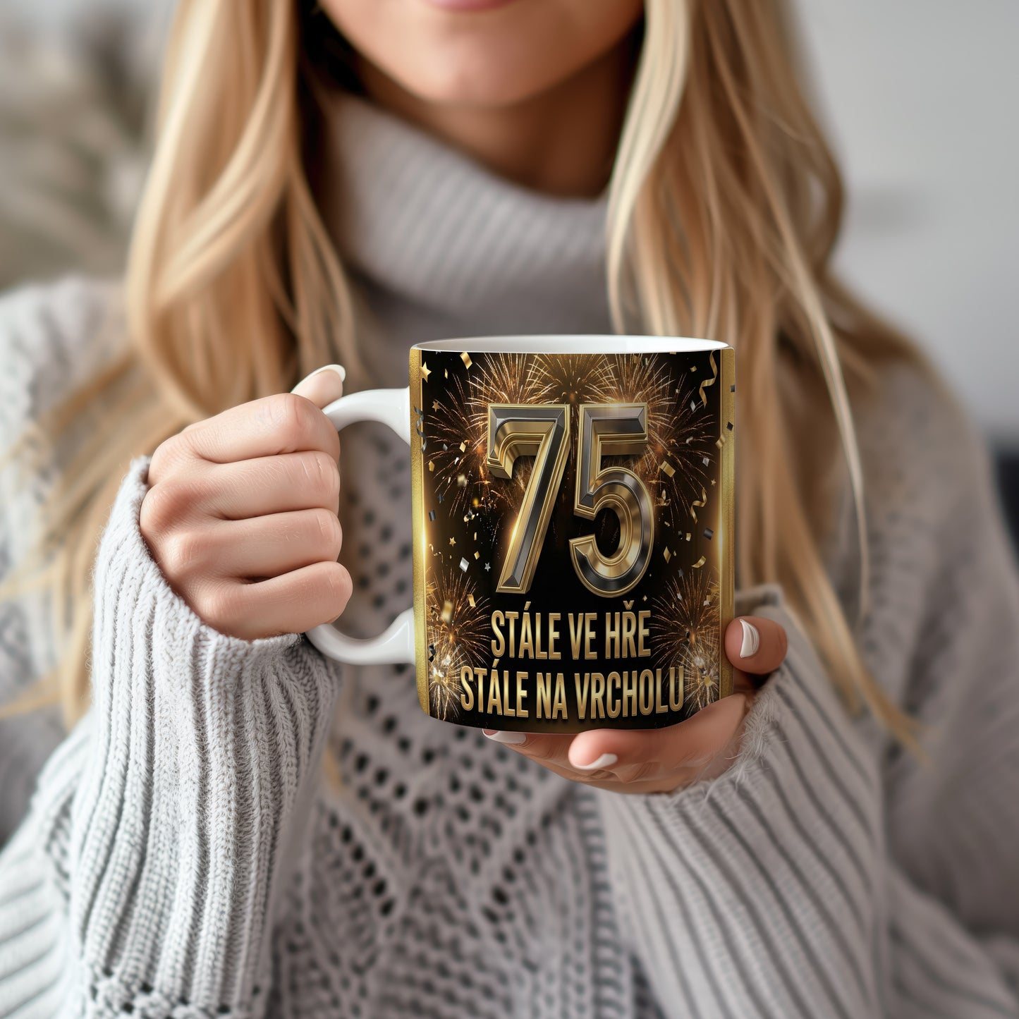 Narozeninový hrnek 75 let – STÁLE VE HŘE STÁLE NA VRCHOLU
