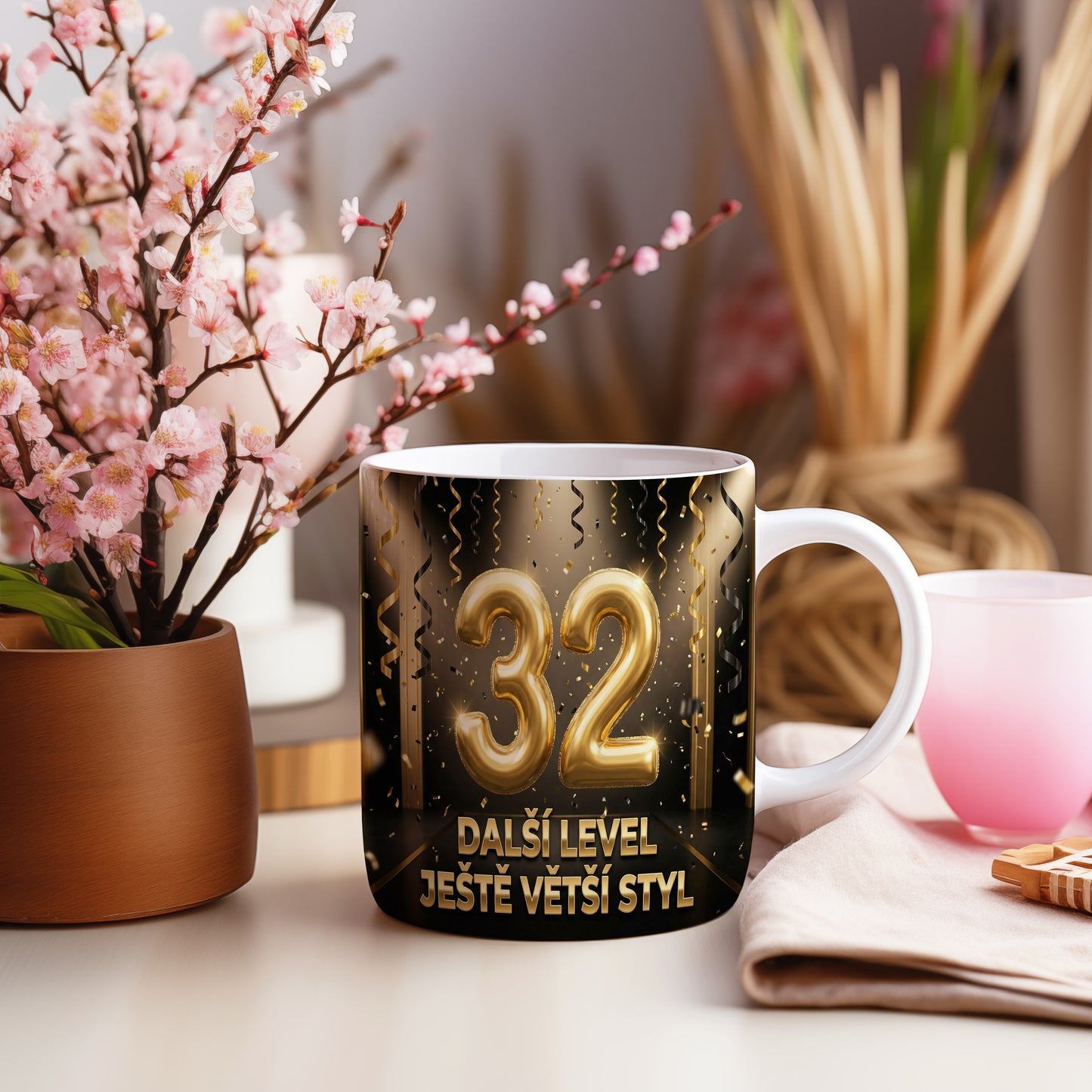 Narozeninový hrnek 32 let – DALŠÍ LEVEL JEŠTĚ VĚTŠÍ STYL