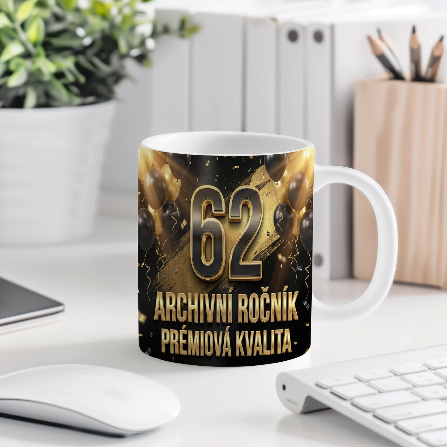 Narozeninový hrnek 62 let – ARCHIVNÍ ROČNÍK PRÉMIOVÁ KVALITA