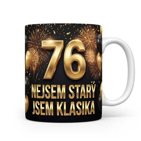 Narozeninový hrnek s číslem 76