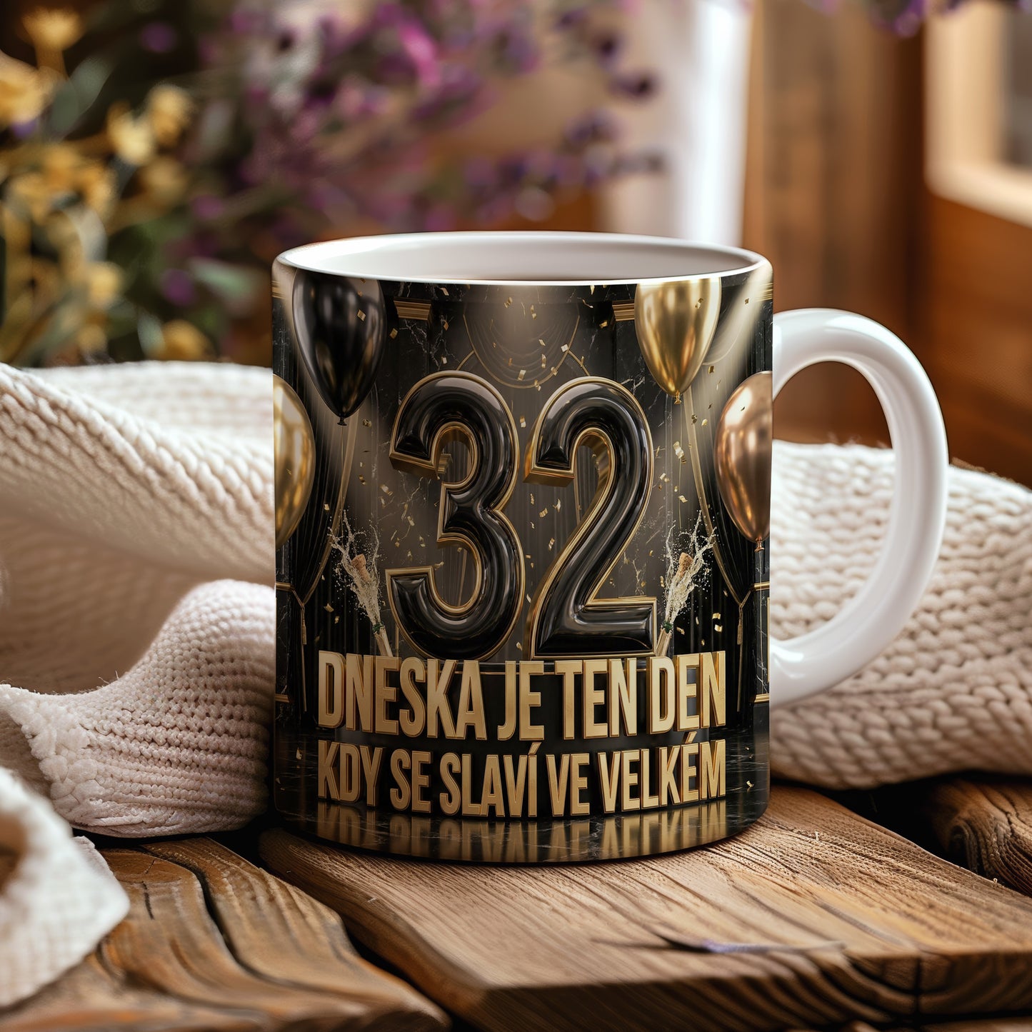 Narozeninový hrnek 32 let – DNESKA JE TEN DEN KDY SE SLAVÍ VE VELKÉM