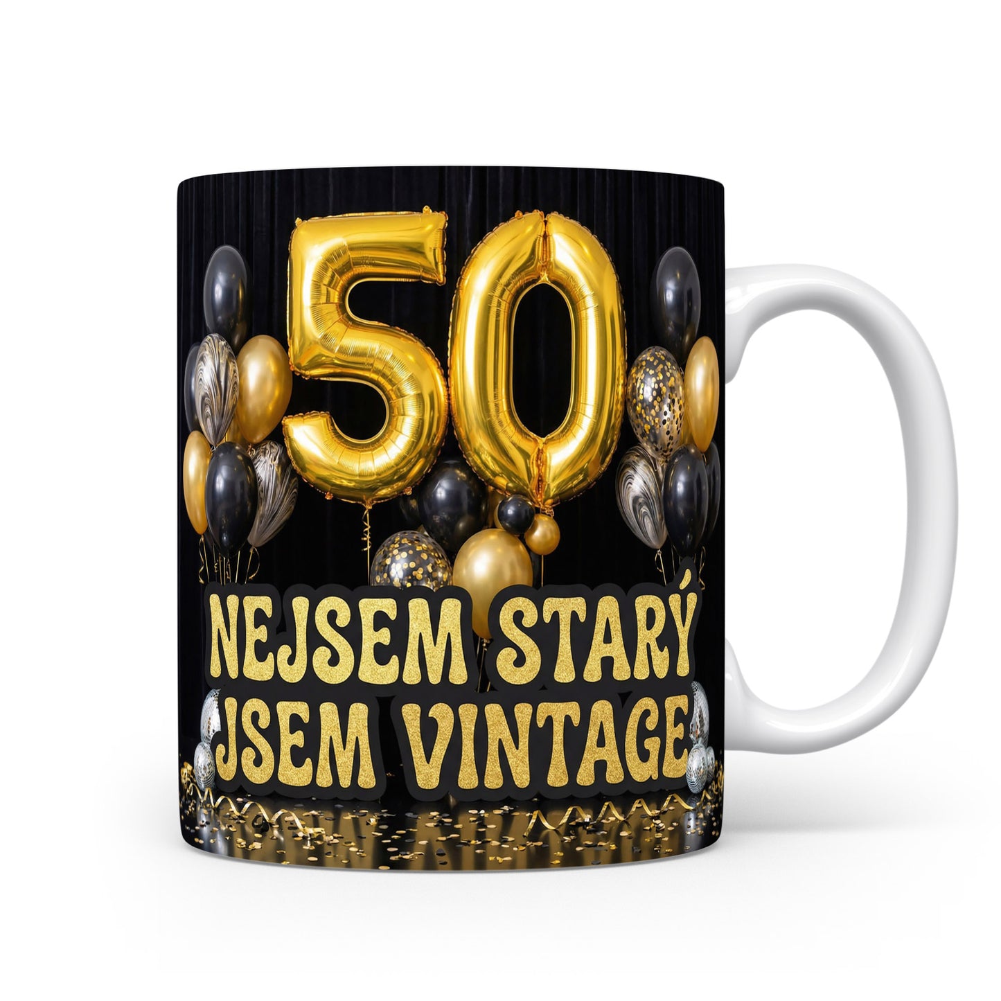 Hrnček s nápisem NEJSEM STARÝ, JSEM VINTAGE