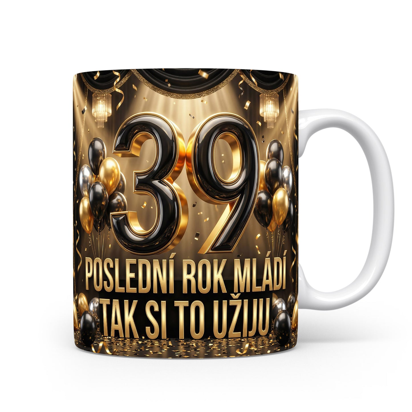 Narozeninový hrnek s věkem 39