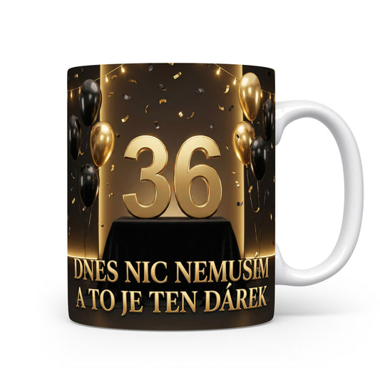 Narozeninový hrnek s číslem 36