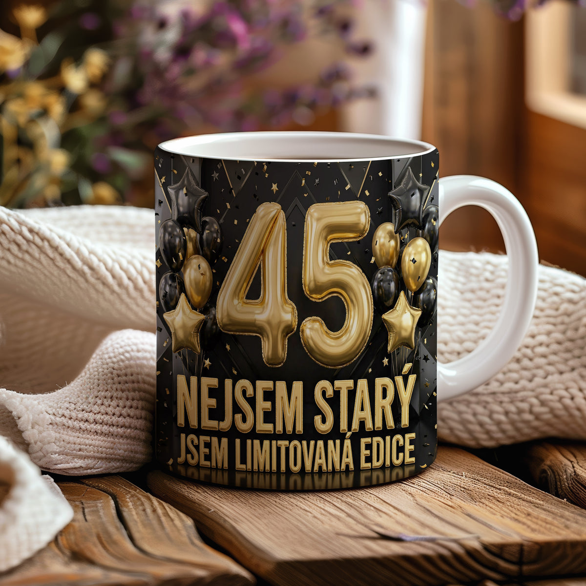 Narozeninový hrnek 45 let – NEJSEM STARÝ, JSEM LIMITOVANÁ EDICE