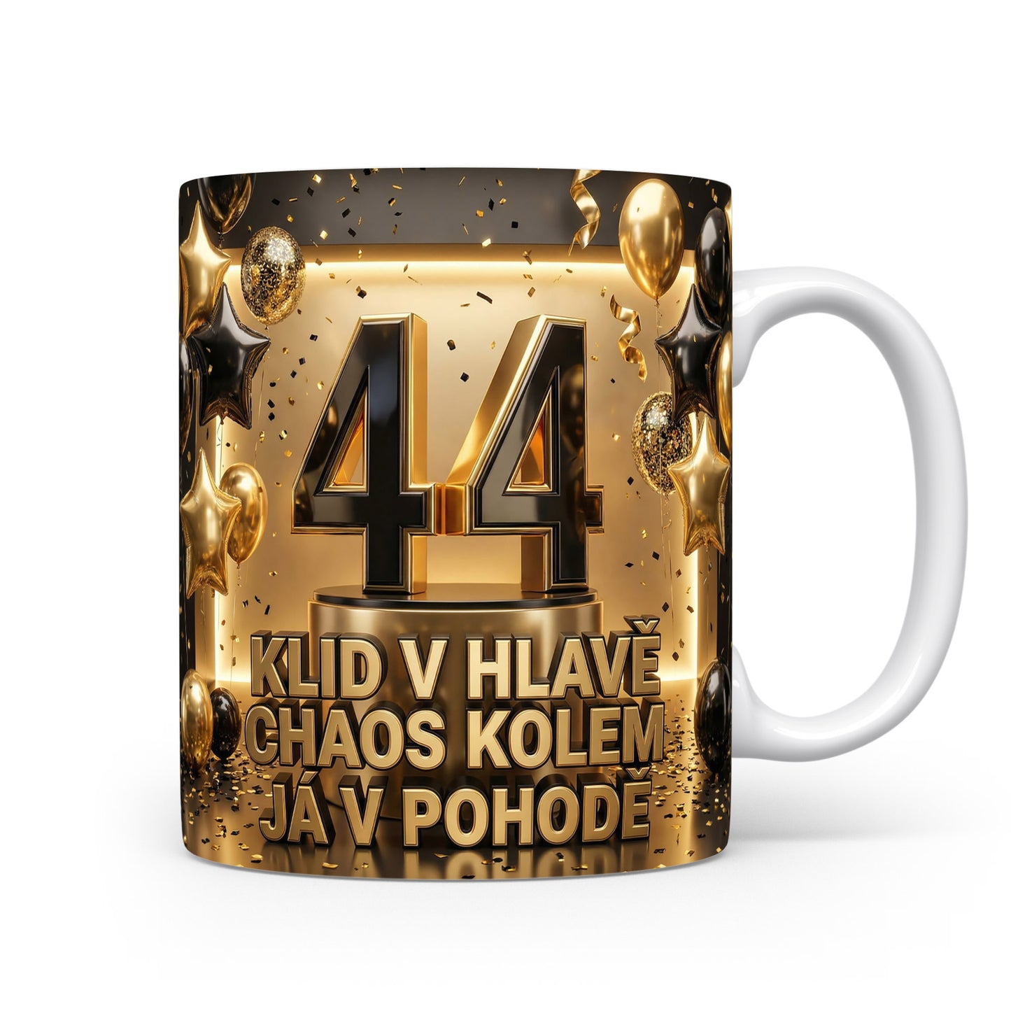 Narozeninový hrnek s věkem 44