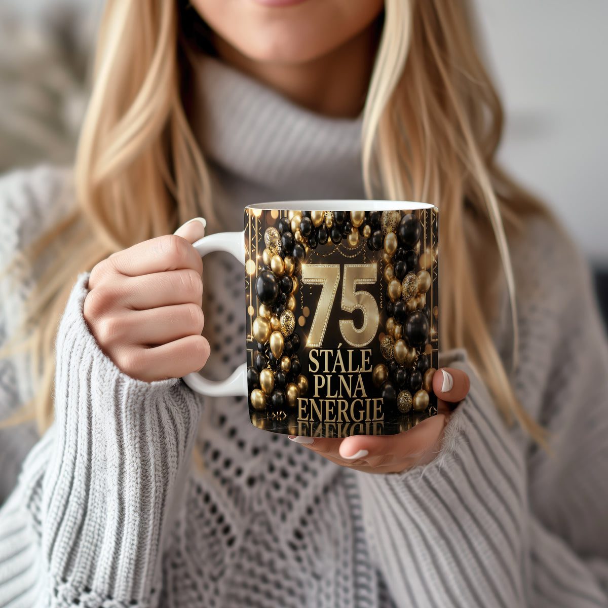Narozeninový hrnek 75 let – STÁLE PLNÁ ENERGIE