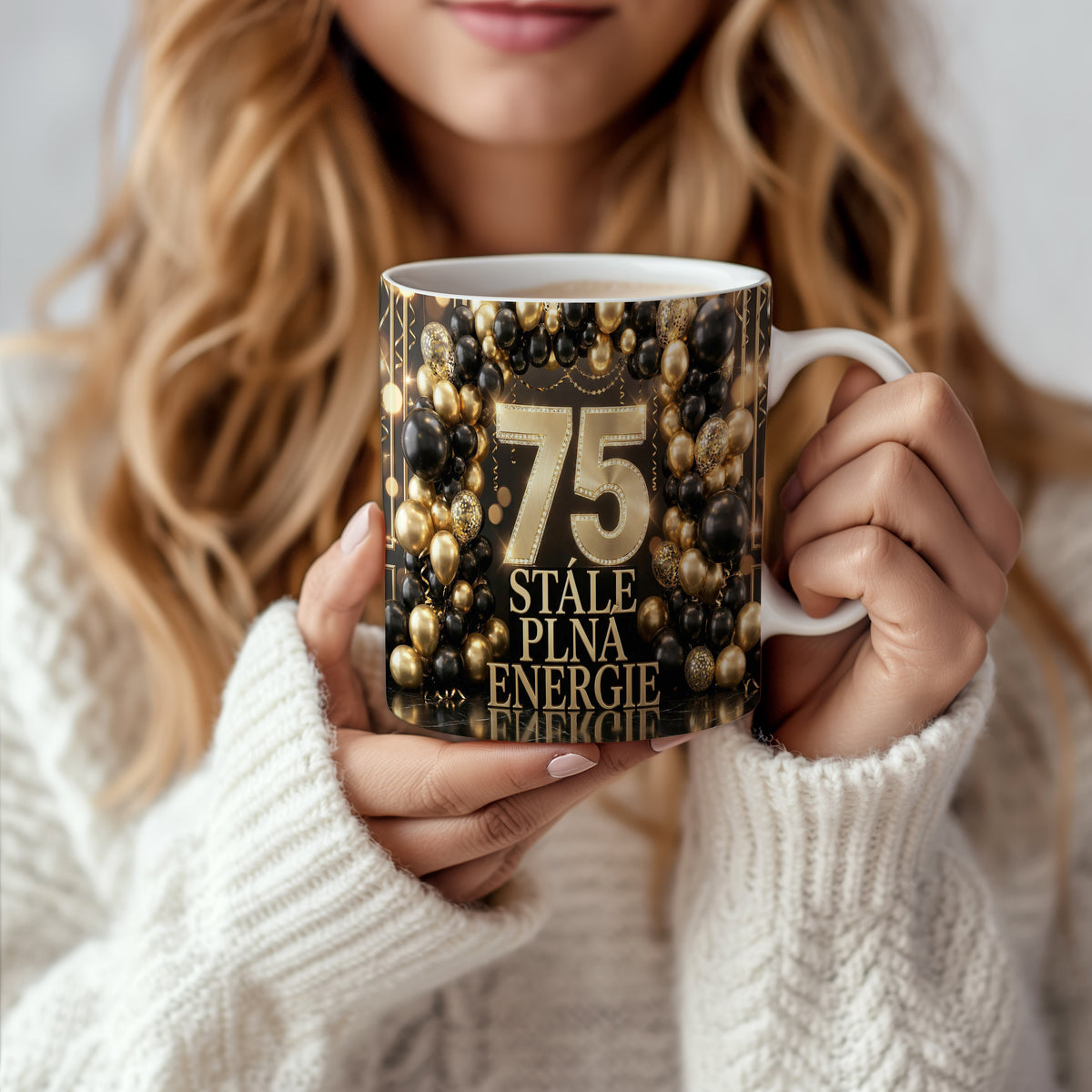 Narozeninový hrnek 75 let – STÁLE PLNÁ ENERGIE
