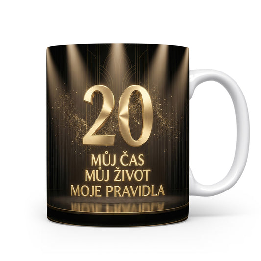 Hrnček s nápisem k 20. narozeninám