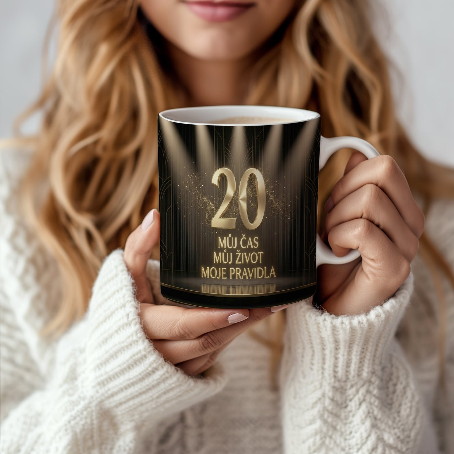Narozeninový hrnek 20 let – MŮJ ČAS MŮJ ŽIVOT MOJE PRAVIDLA