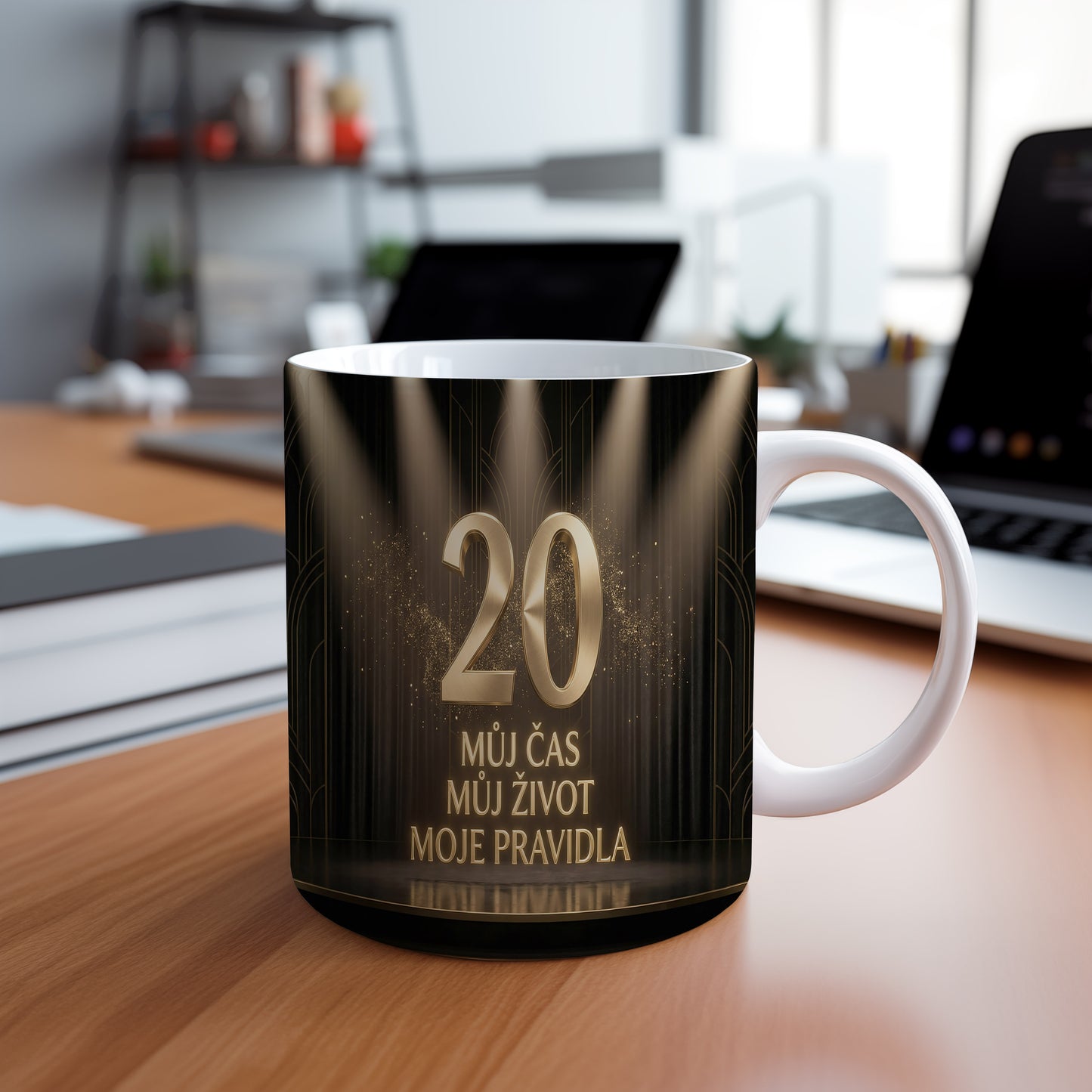 Narozeninový hrnek 20 let – MŮJ ČAS MŮJ ŽIVOT MOJE PRAVIDLA