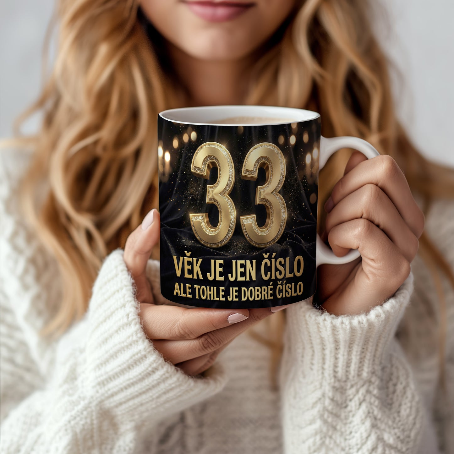 Narozeninový hrnek 33 let – VĚK JE JEN ČÍSLO ALE TOHLE JE DOBRÉ ČÍSLO